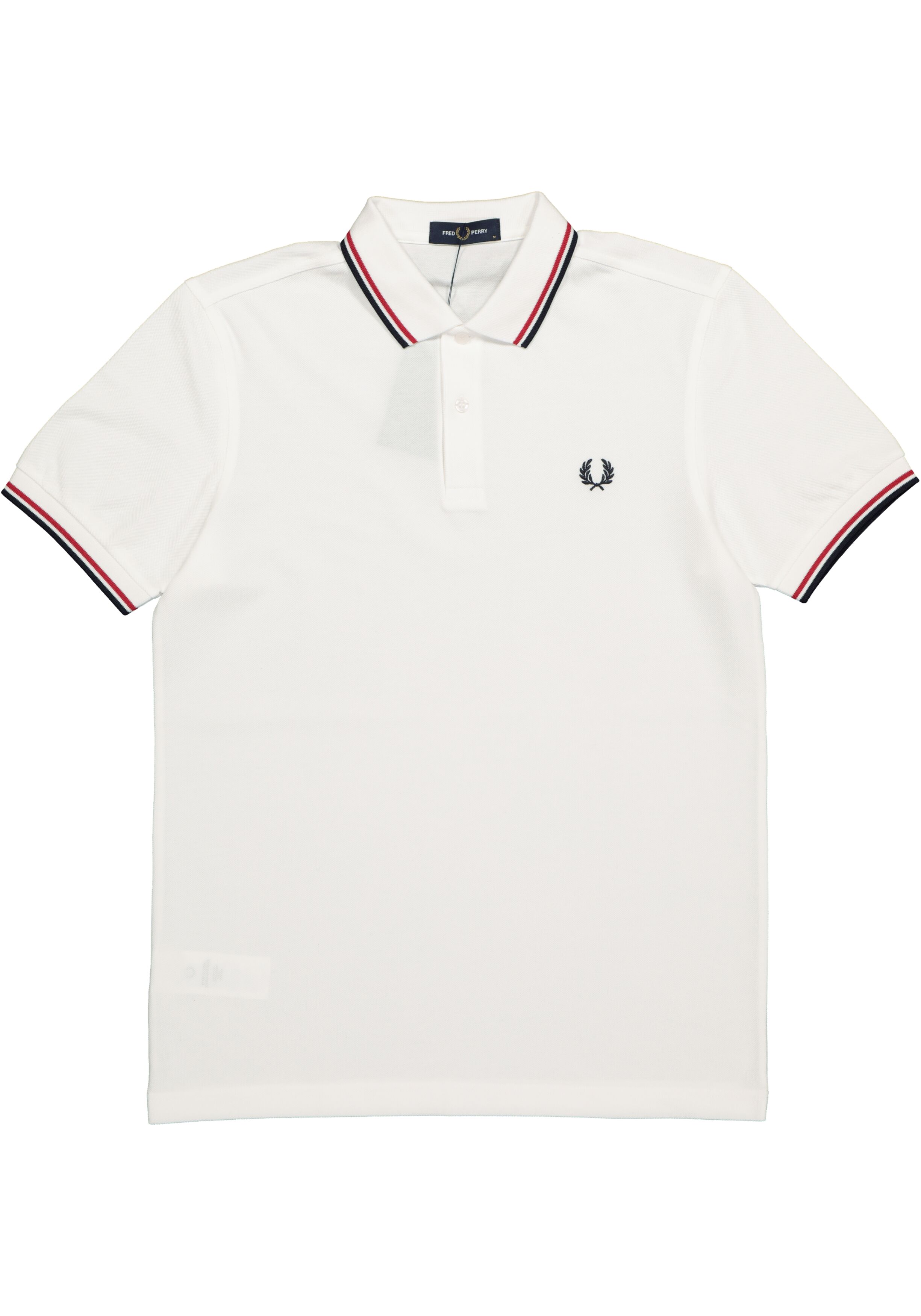 Fred Perry M3600 polo twin tipped shirt, heren polo White / Bright Red / Navy