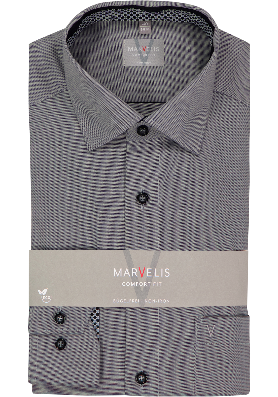 MARVELIS comfort fit overhemd, twill, zilvergrijs MARVELIS comfort fit overhemd, twill, zilvergrijs