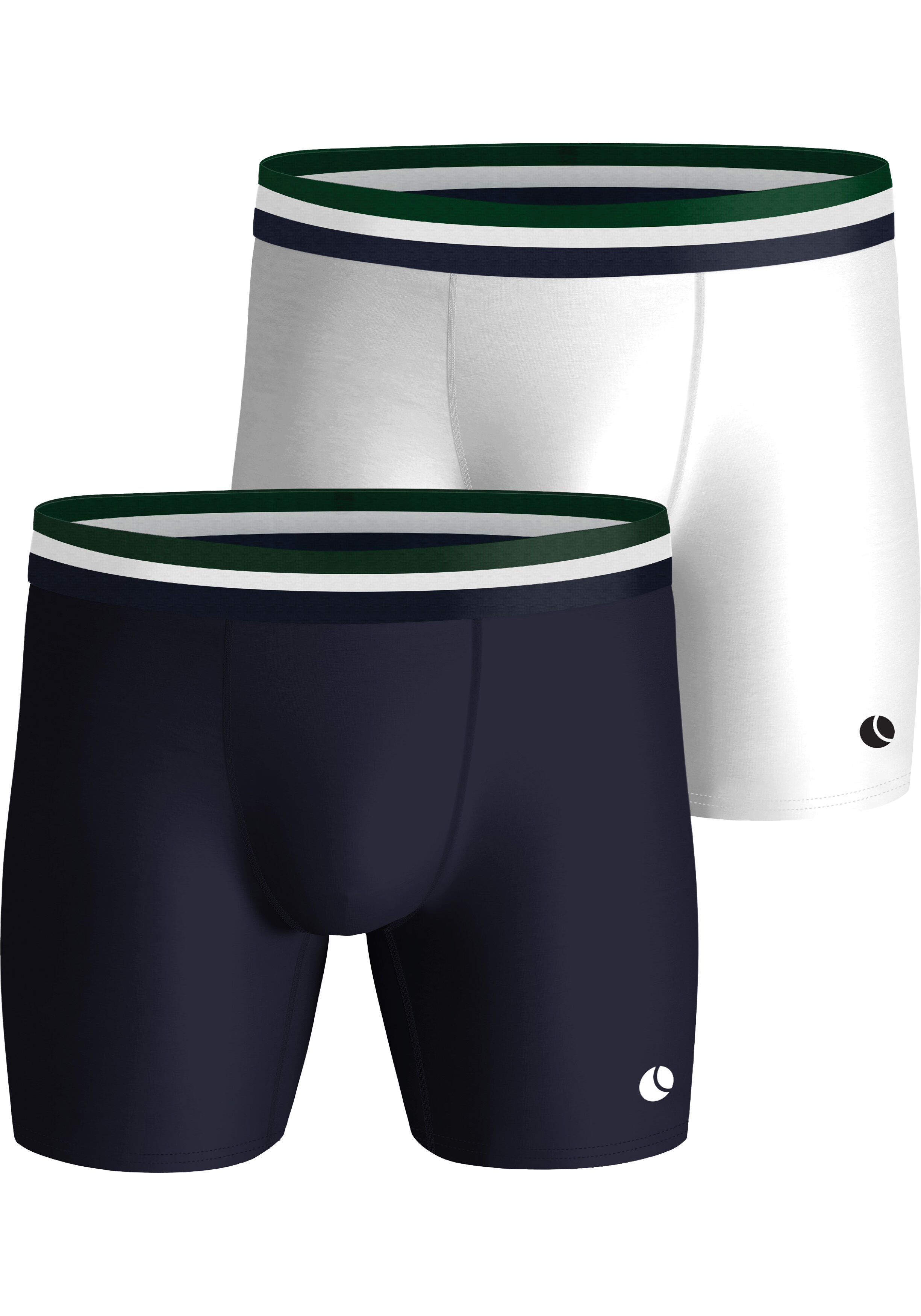 Bjorn Borg Sports Microfiber boxers, microfiber heren boxers lange pijpen (2-pack), wit, navy blauw
