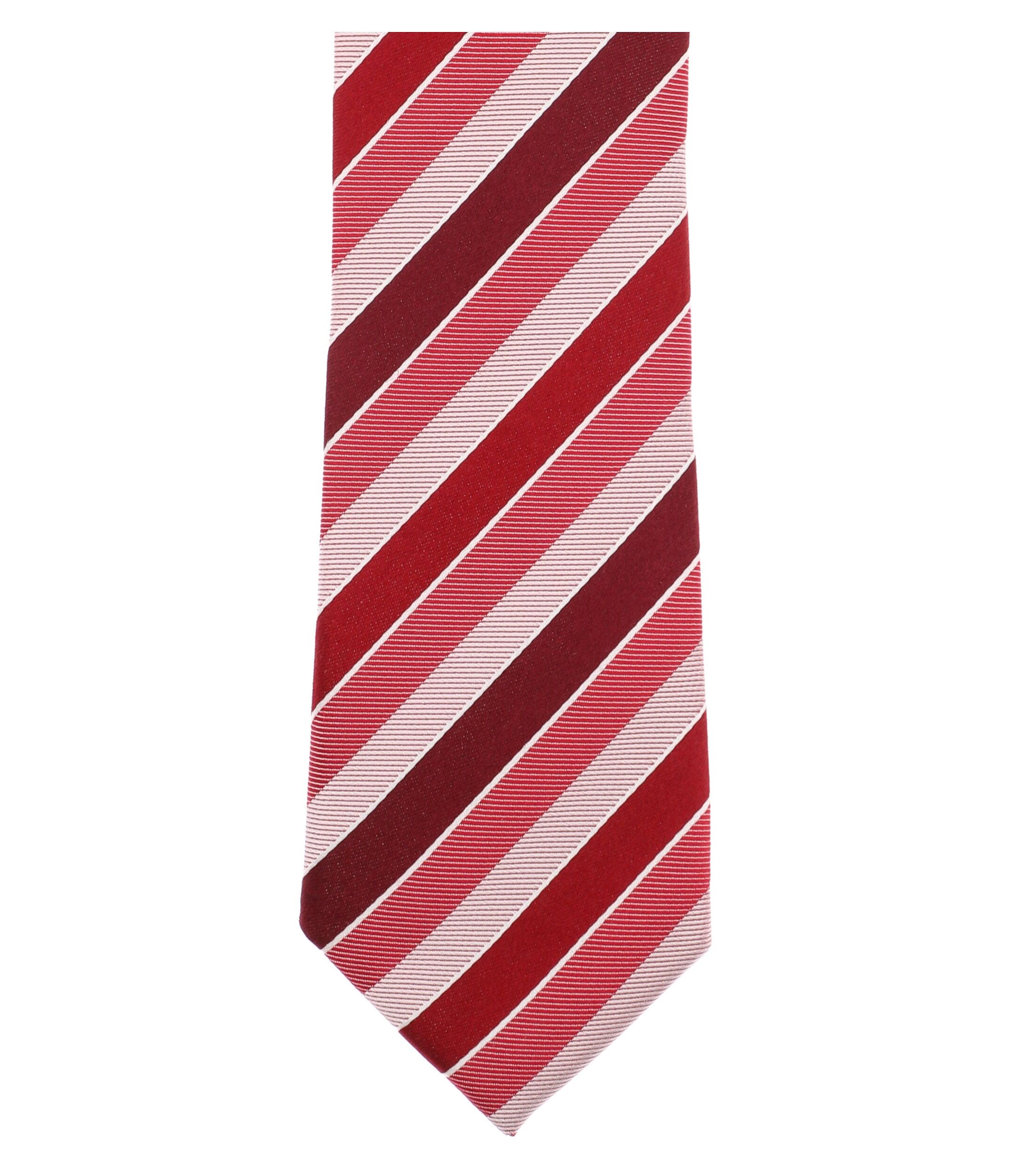 VENTI stropdas, rood, bordeaux, roze, wit gestreept