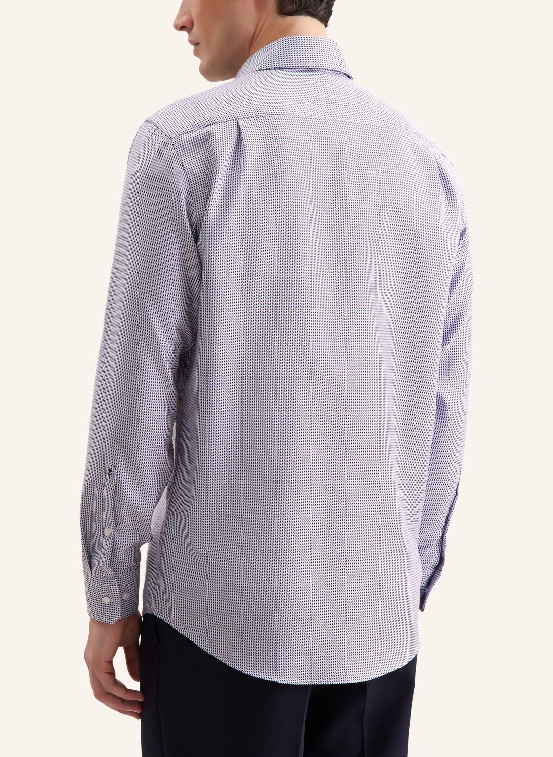 Seidensticker comfort fit overhemd, popeline, rood geruit