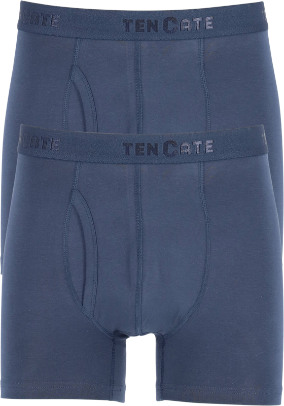 TEN CATE Basics men classic shorts met gulp (2-pack), heren boxers normale lengte, blauw TEN CATE Basics men classic shorts met gulp (2-pack), heren boxers normale lengte, blauw
