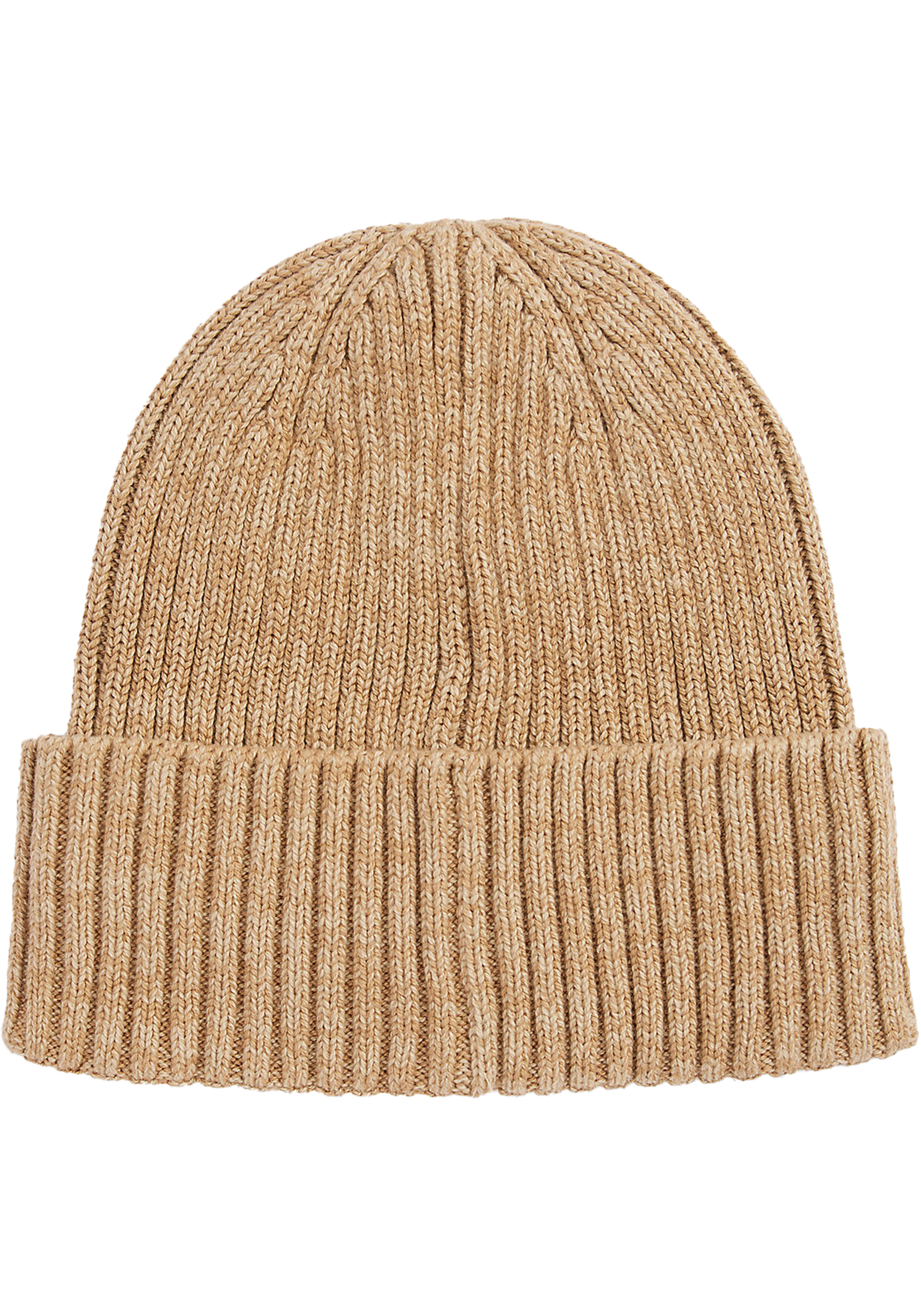 Tommy Hilfiger muts, the flag twisted yarn beanie, beige melange