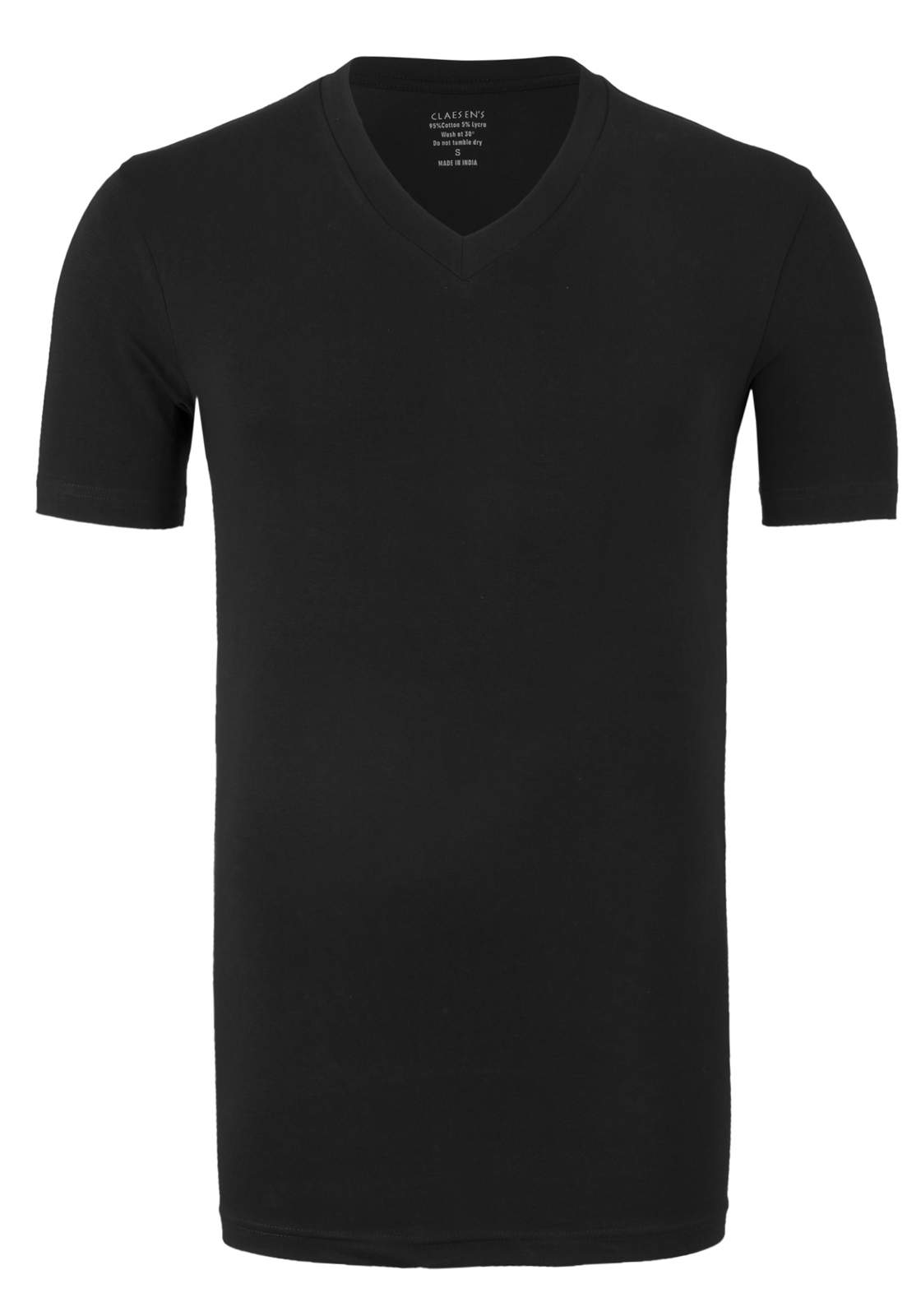 claesens_ondergoedCL1223_black Claesen's Basics T-shirts (2-pack), heren T-shirts V-hals, zwart