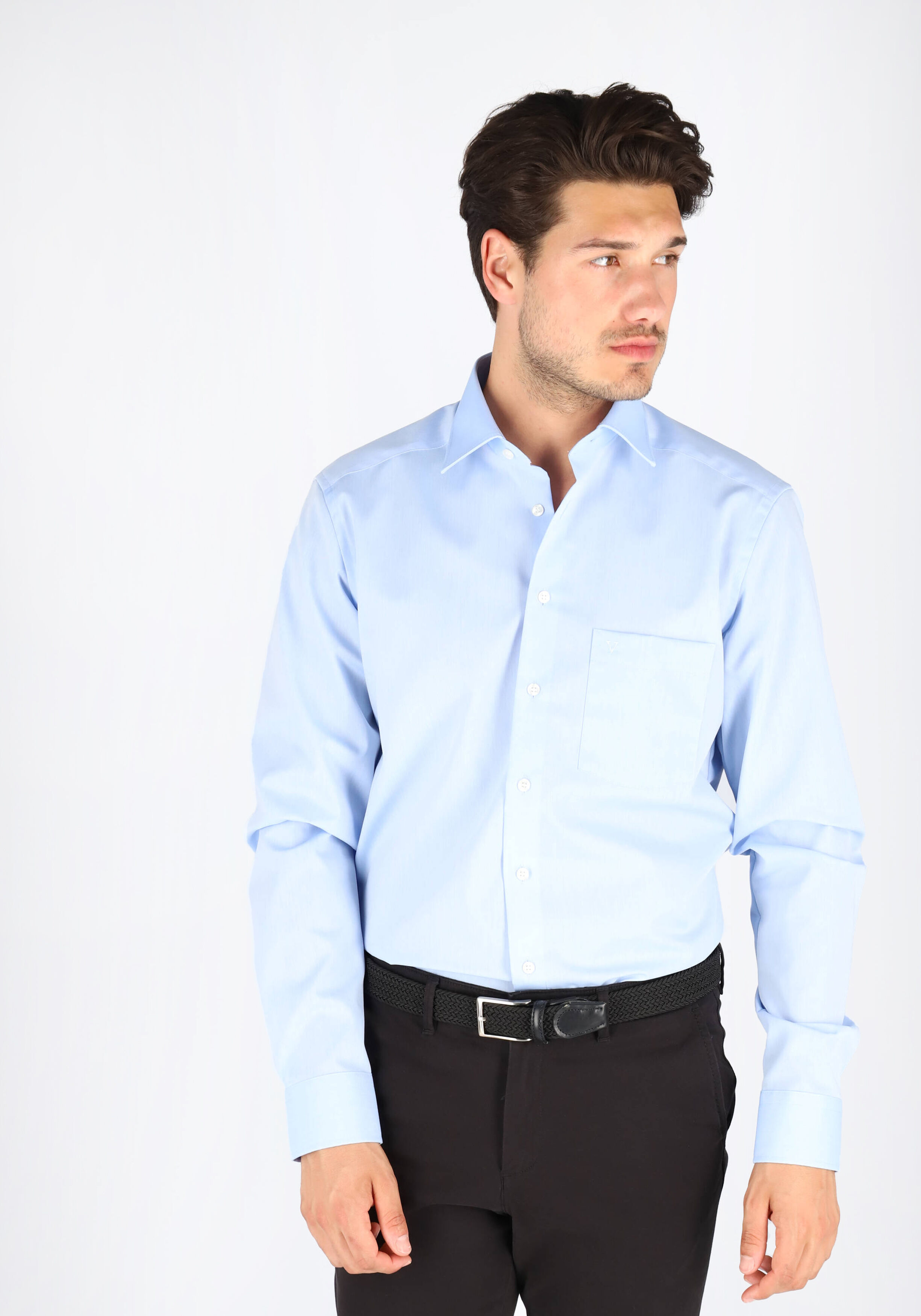 MARVELIS modern fit overhemd, mouwlengte 7, lichtblauw