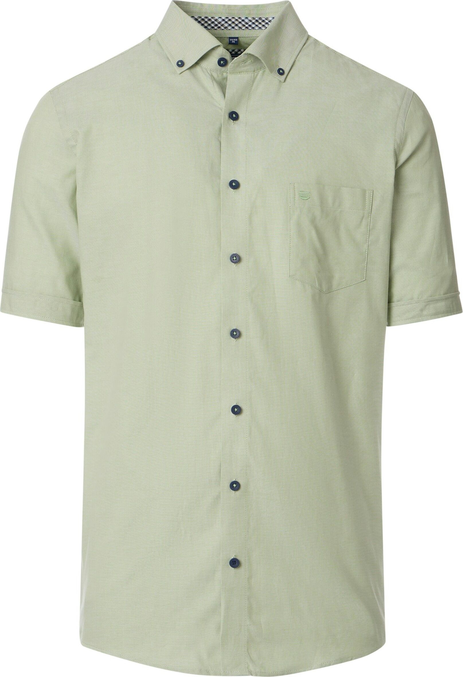 Redmond comfort fit overhemd, korte mouw, Oxford, groen 