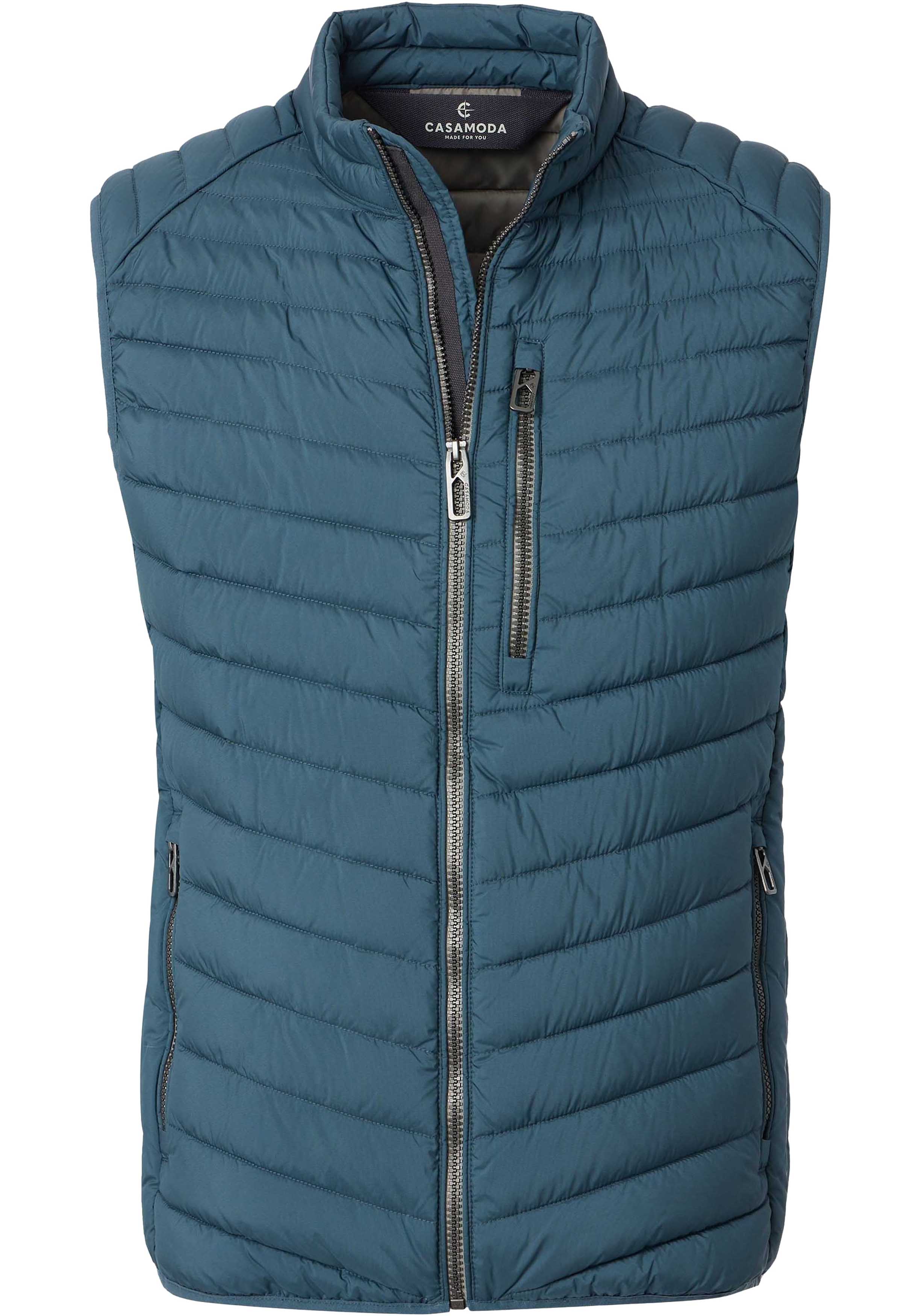 CASA MODA comfort fit bodywarmer, blauw, wit