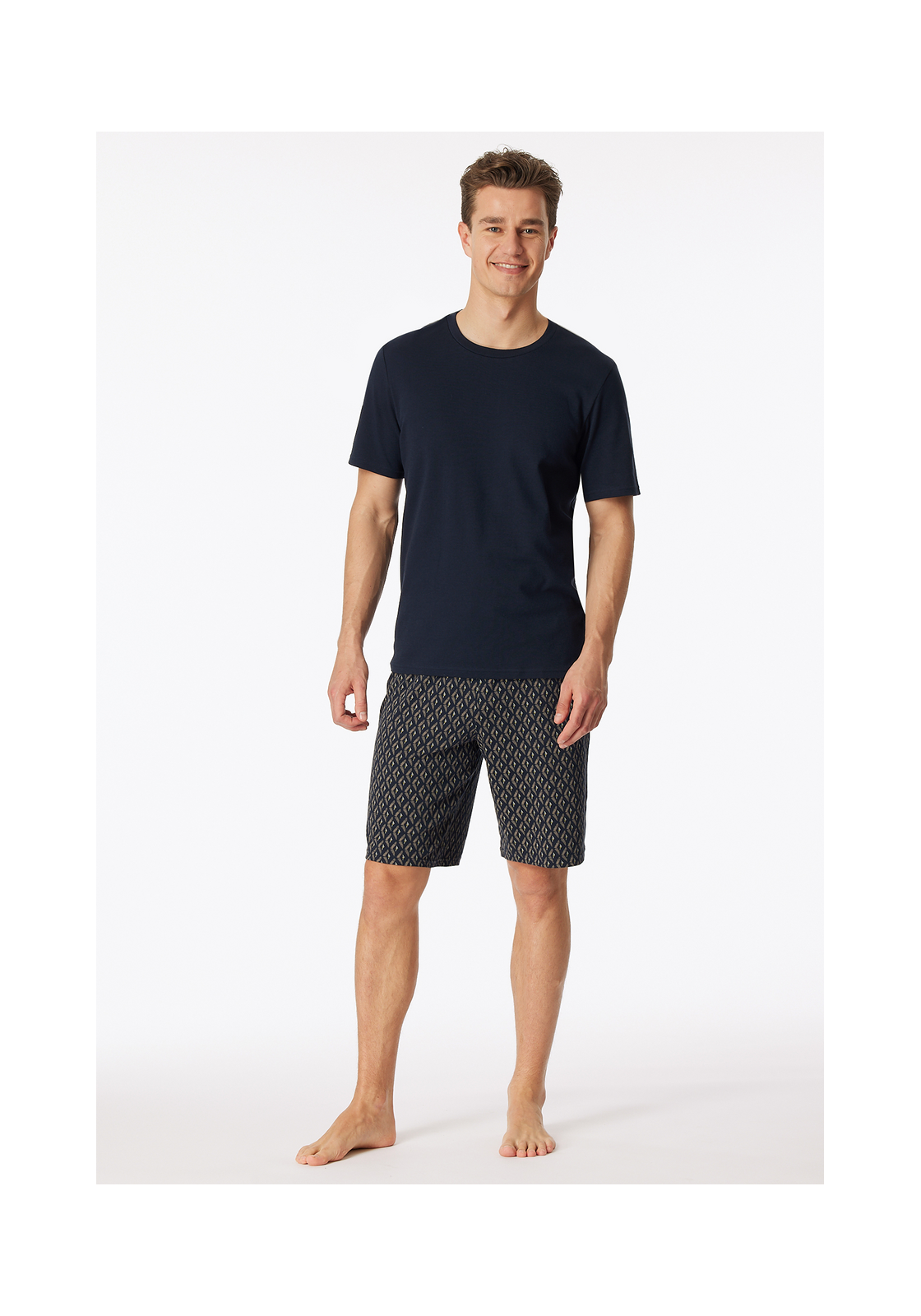 image_8_181171-804_5_1280x1280 SCHIESSER Fine Interlock pyjamaset, heren pyjama short interlock nachtblauw gedessineerd