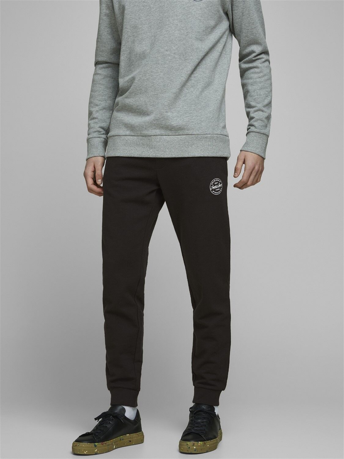 JACK & JONES Gordon Shark Sweat Pants regular fit, heren joggingbroek, zwart