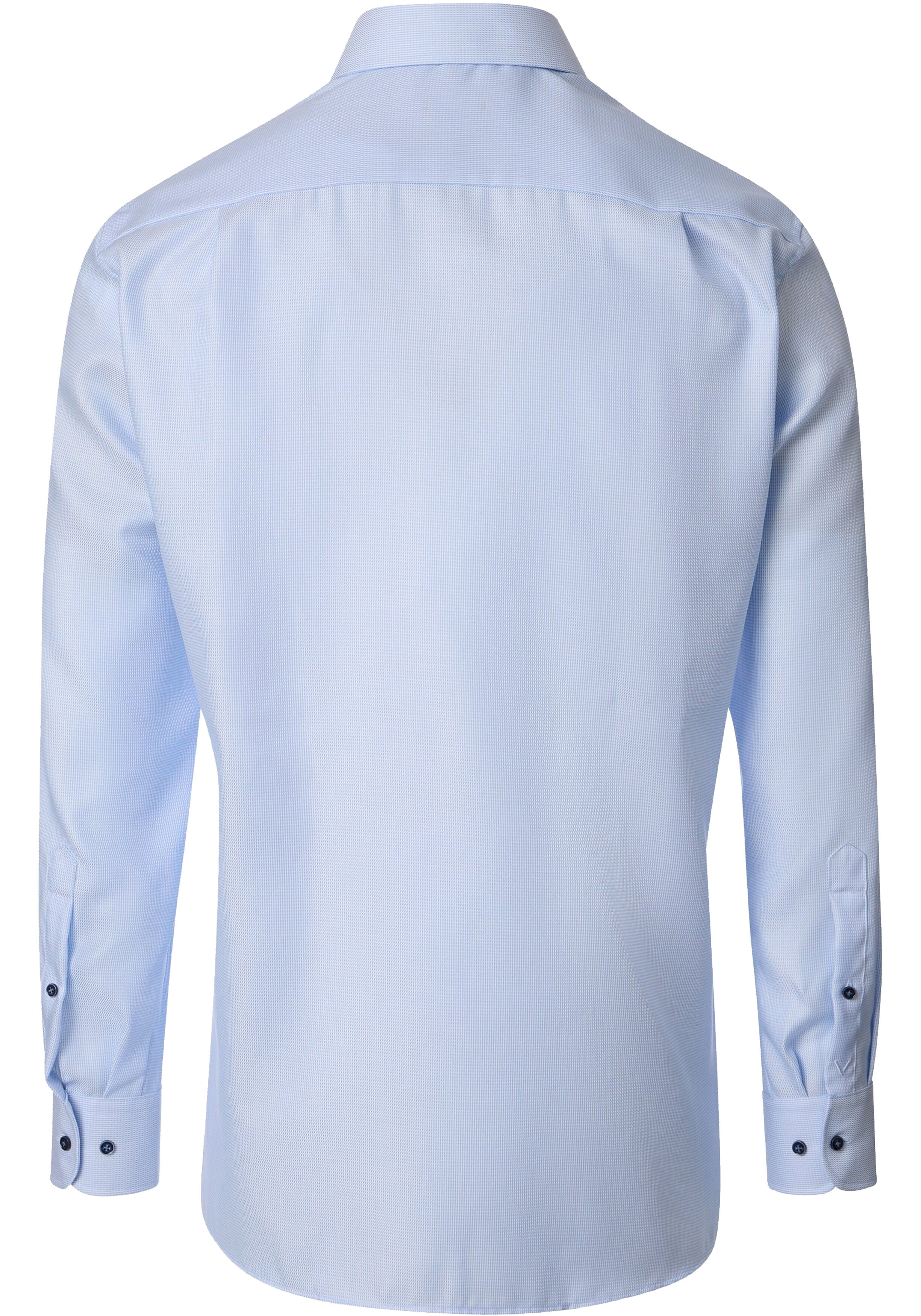 VENTI CASA MODA comfort fit overhemd, structuur, lichtblauw