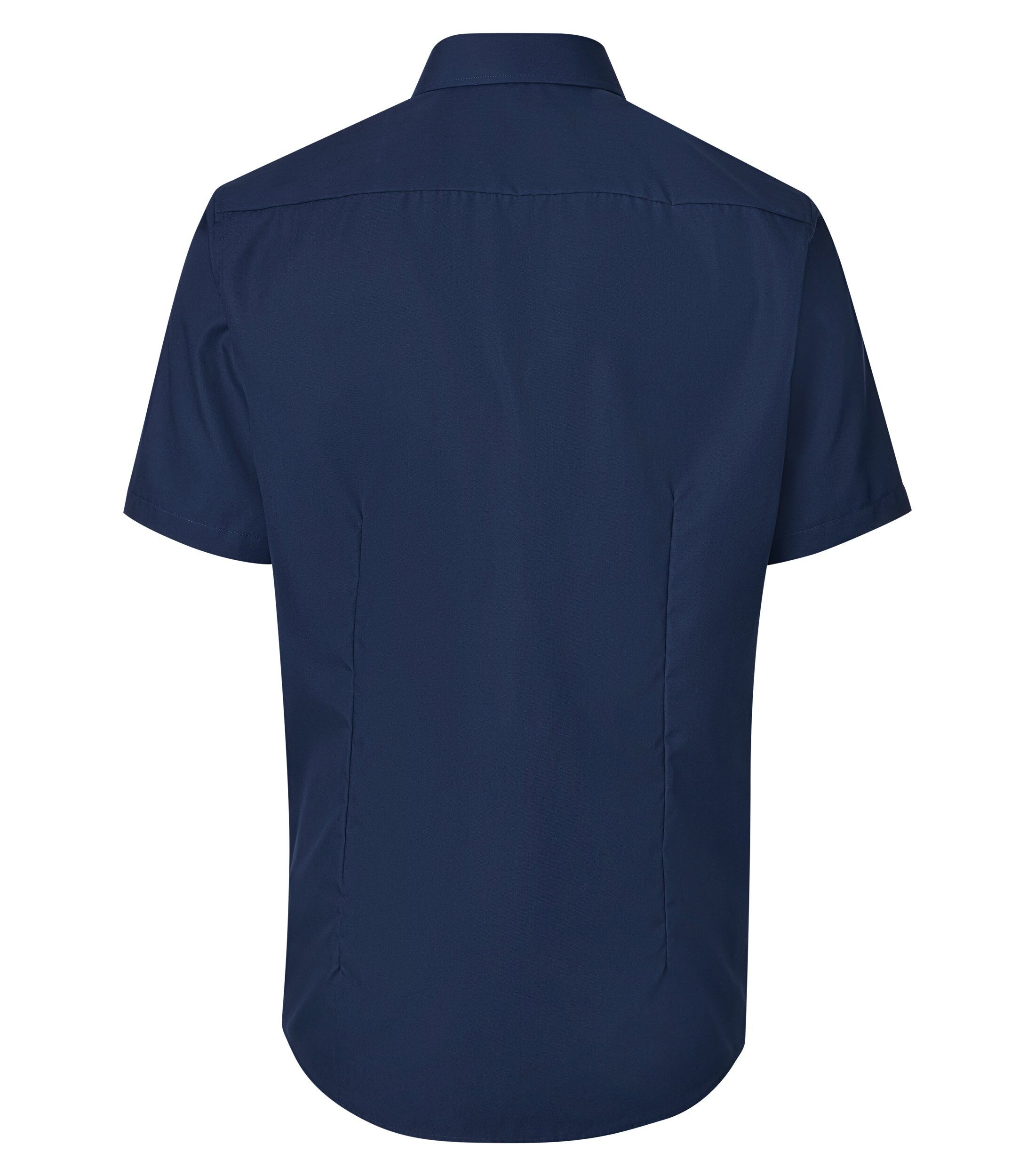 VENTI modern fit overhemd, korte mouw, popeline, donkerblauw