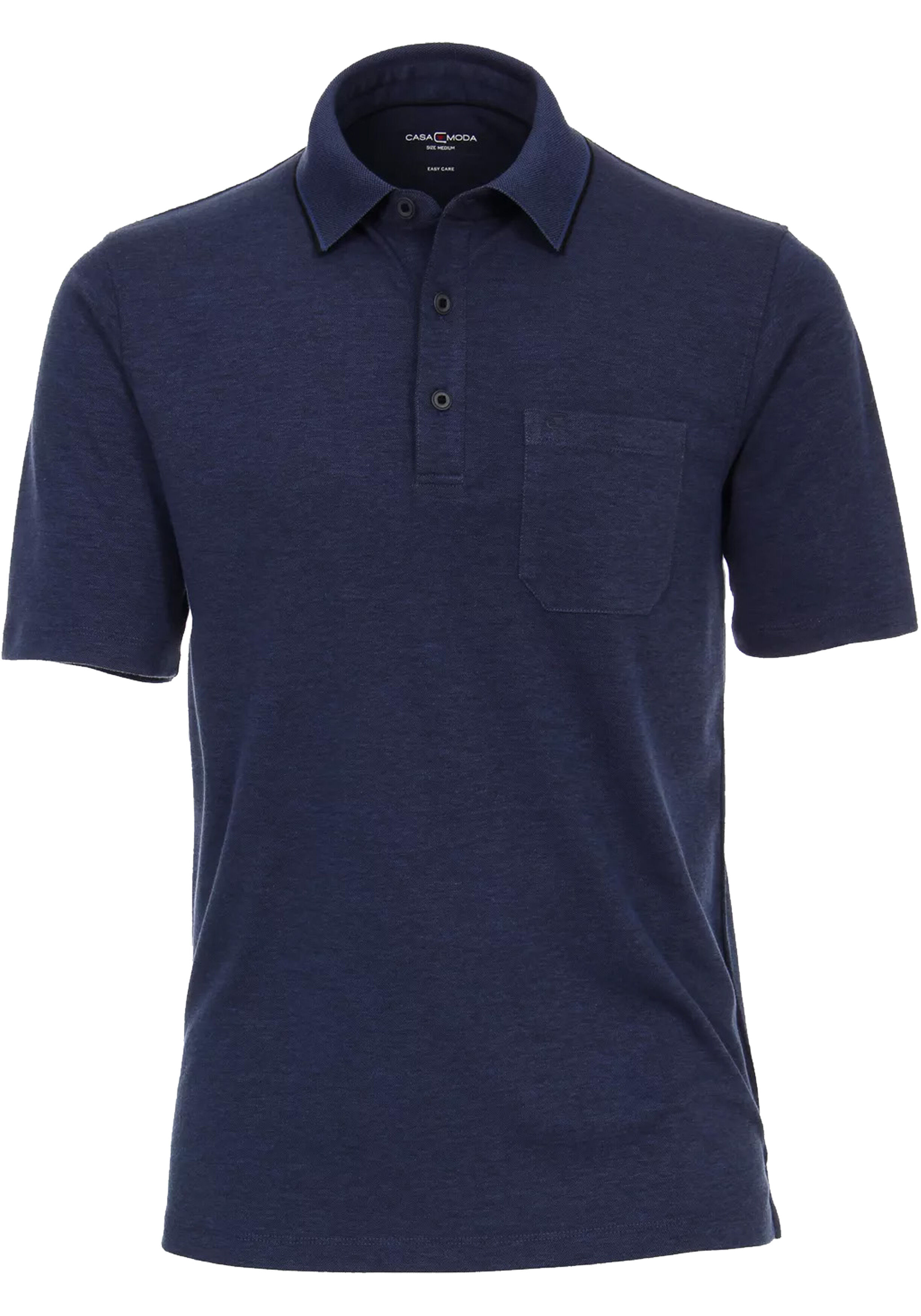 CASA MODA comfort fit poloshirt, marine blauw melange
