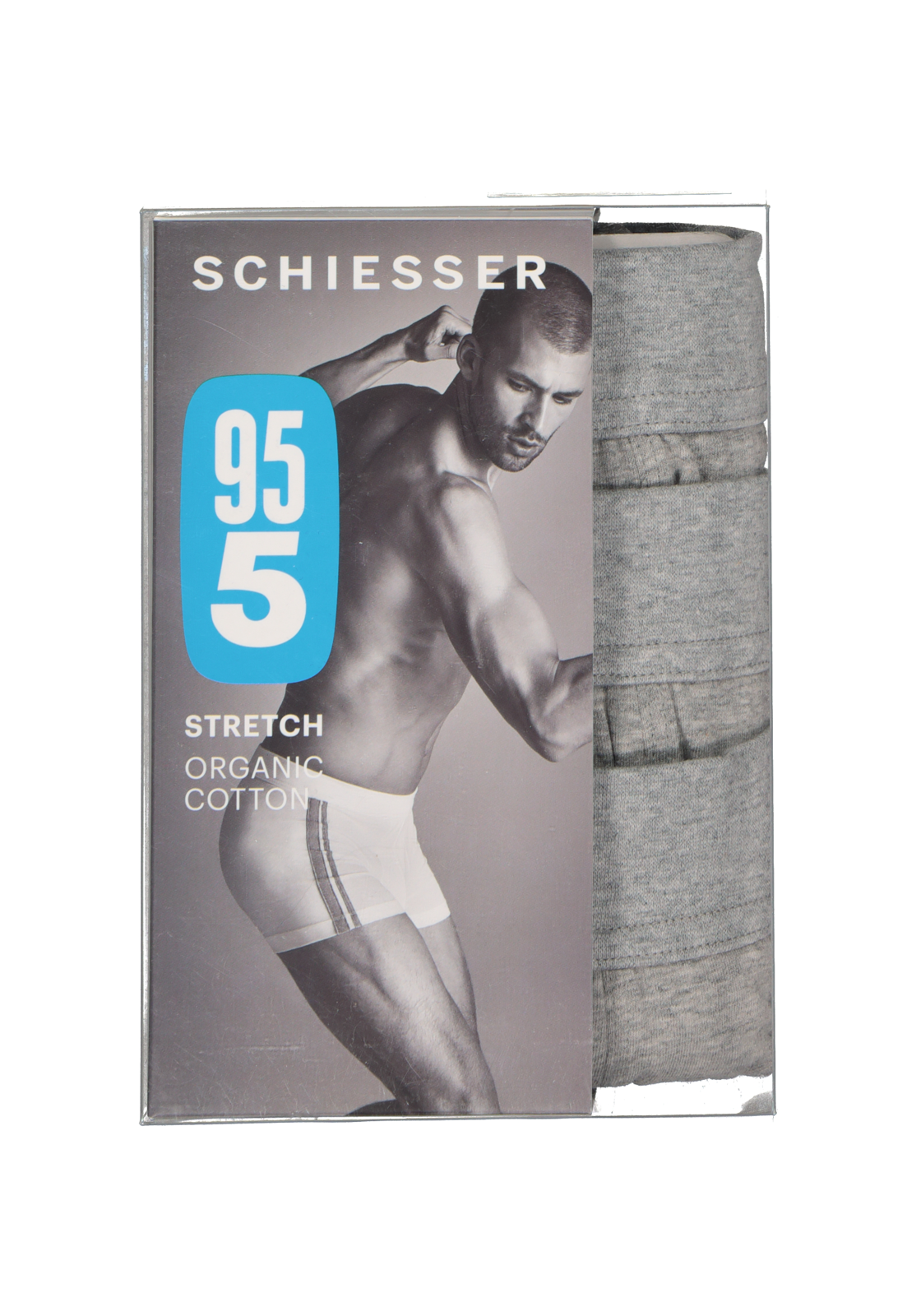 5-4007065797247_schiesser_boxer_3p_HR SCHIESSER 95/5 Stretch shorts (3-pack), grijs