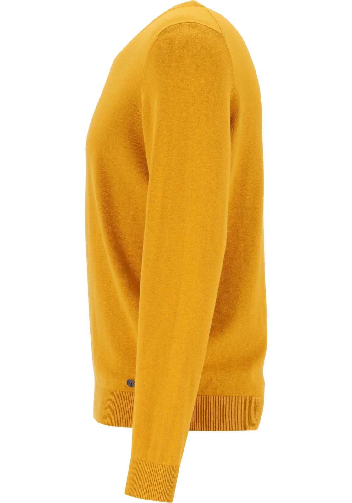 2-4055987813033-marvelis-Marvelis_kleur_trui_HR MARVELIS modern fit trui katoen, V-hals, okergeel