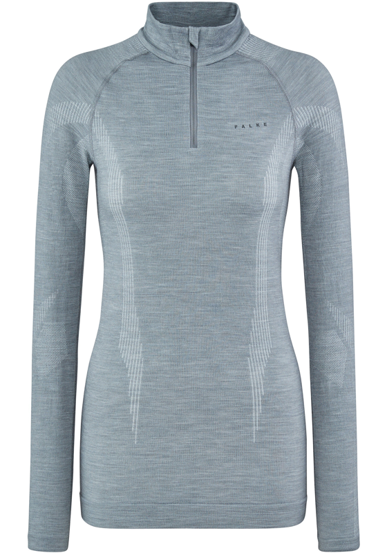 FALKE dames lange mouw shirt Wool-Tech, thermoshirt, grijs (grey-heather) FALKE dames lange mouw shirt Wool-Tech, thermoshirt, grijs (grey-heather)