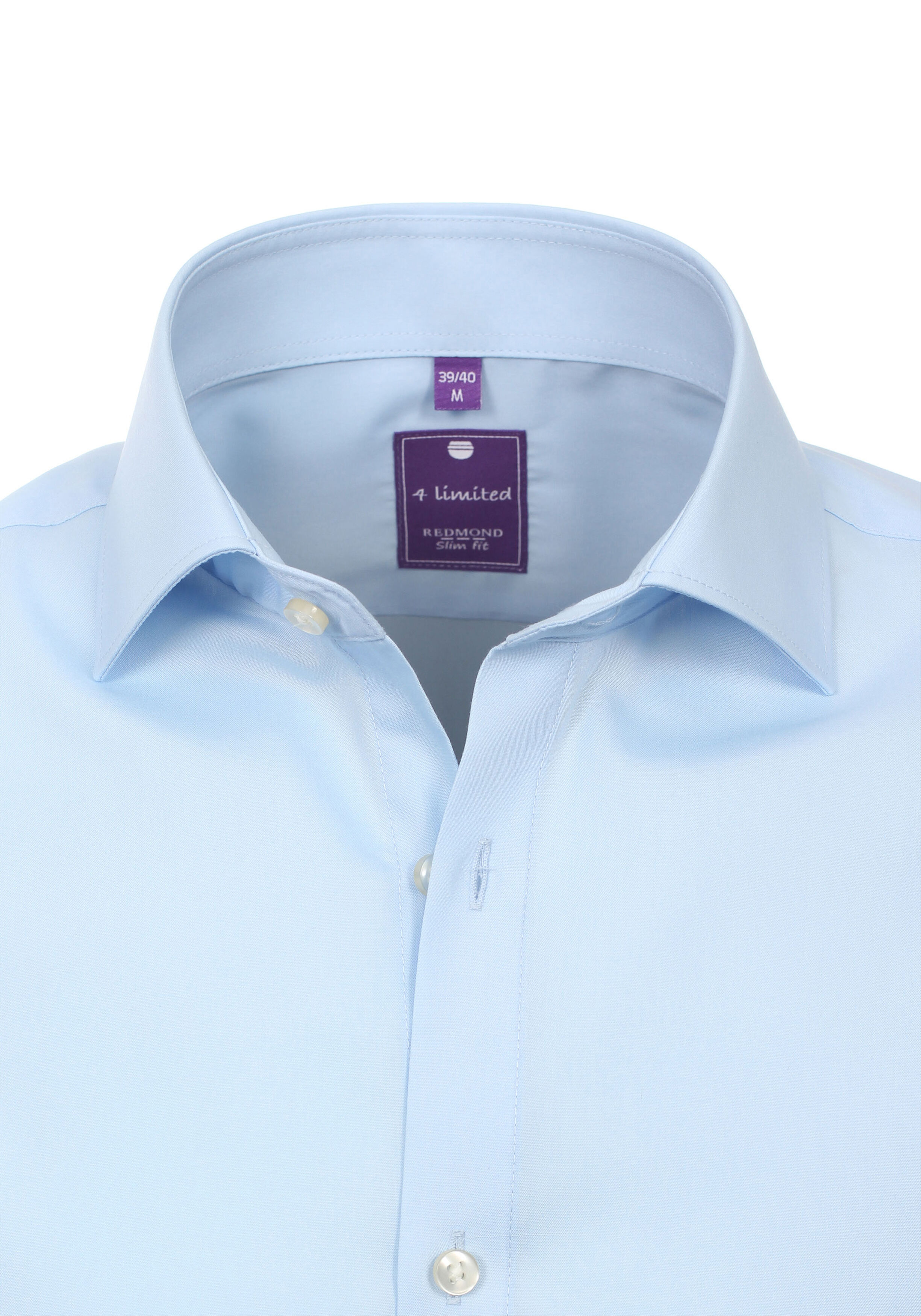 Redmond slim fit overhemd, lichtblauw