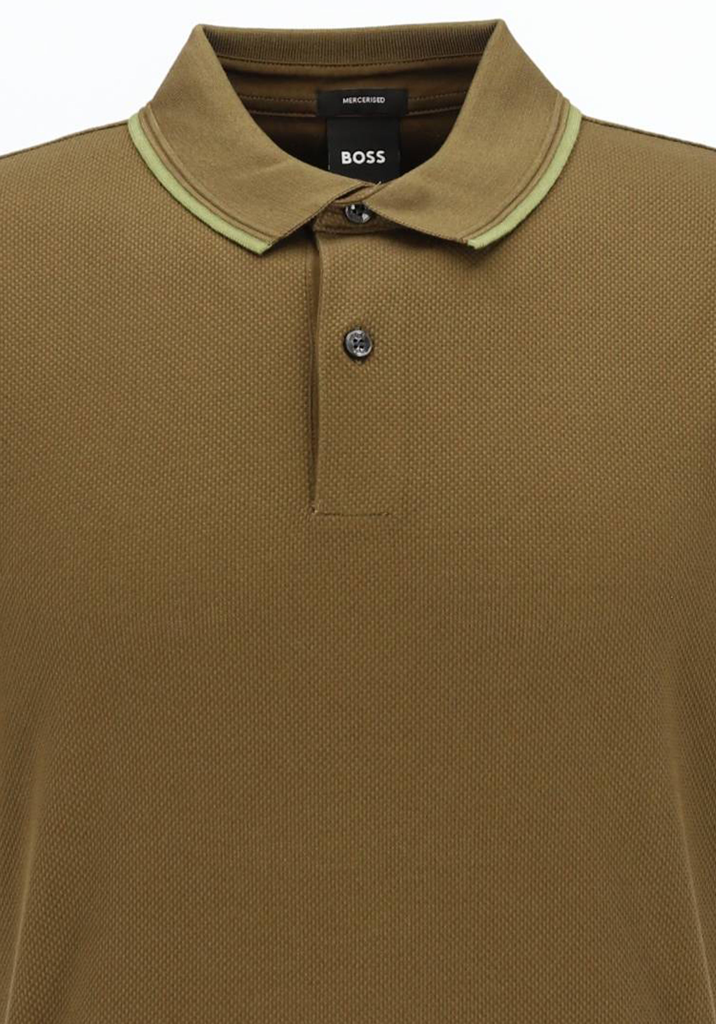 BOSS Prout regular fit heren polo, pique, donkergroen