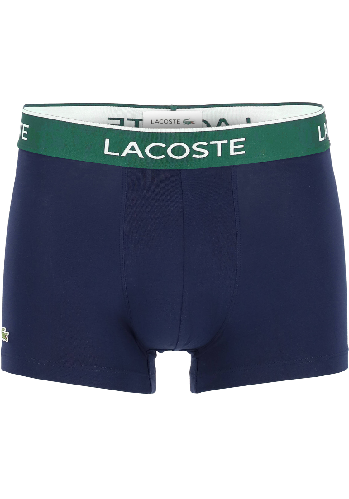 5-3665926962701-lacoste-LACOSTE_5H3401HY0_groen_4fotos_HR Lacoste Boxer Trunks (3-pack), heren boxers kort, blauw met gekleurde tailleband