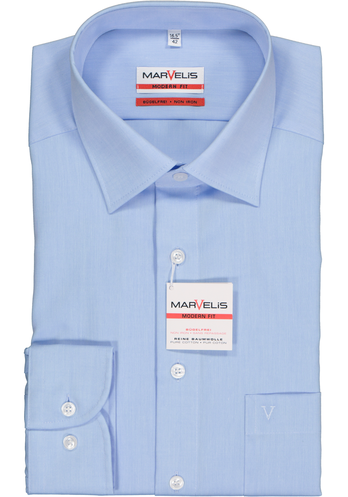 2-4032278385677_marvelis-overhemd_HR MARVELIS modern fit overhemd, lichtblauw