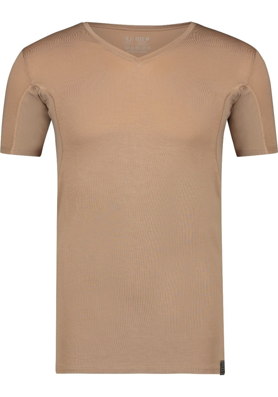 RJ Bodywear Sweatproof T-shirt (1-pack), heren T-shirt met anti zweet oksels, V-hals, huidskleur RJ Bodywear Sweatproof T-shirt (1-pack), heren T-shirt met anti zweet oksels, V-hals, huidskleur