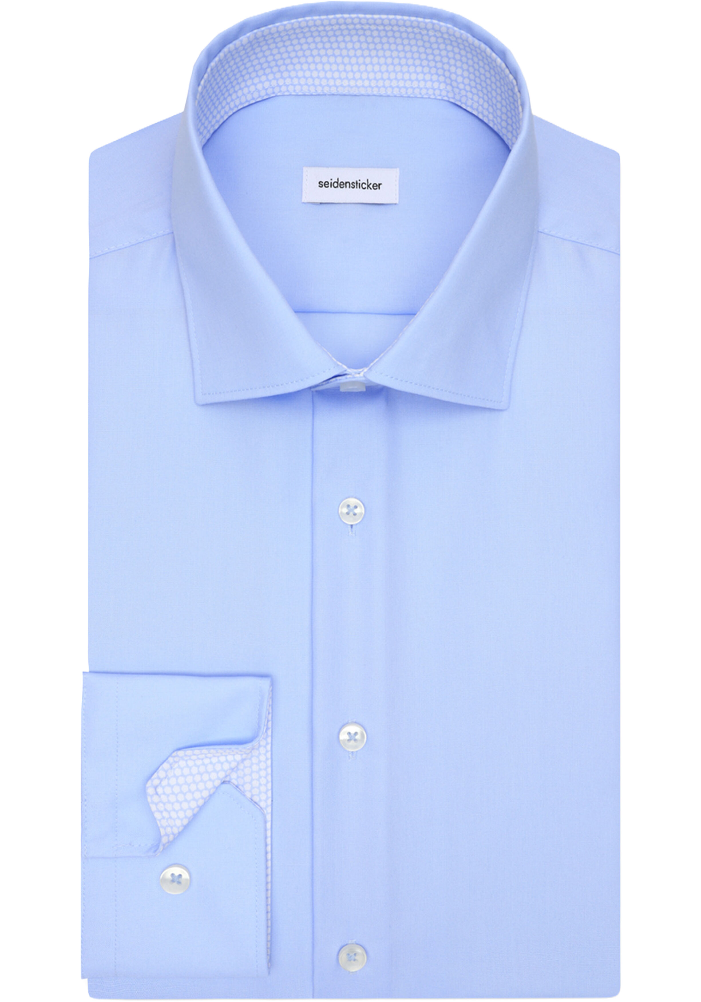 Seidensticker slim fit overhemd, popeline, blauw
