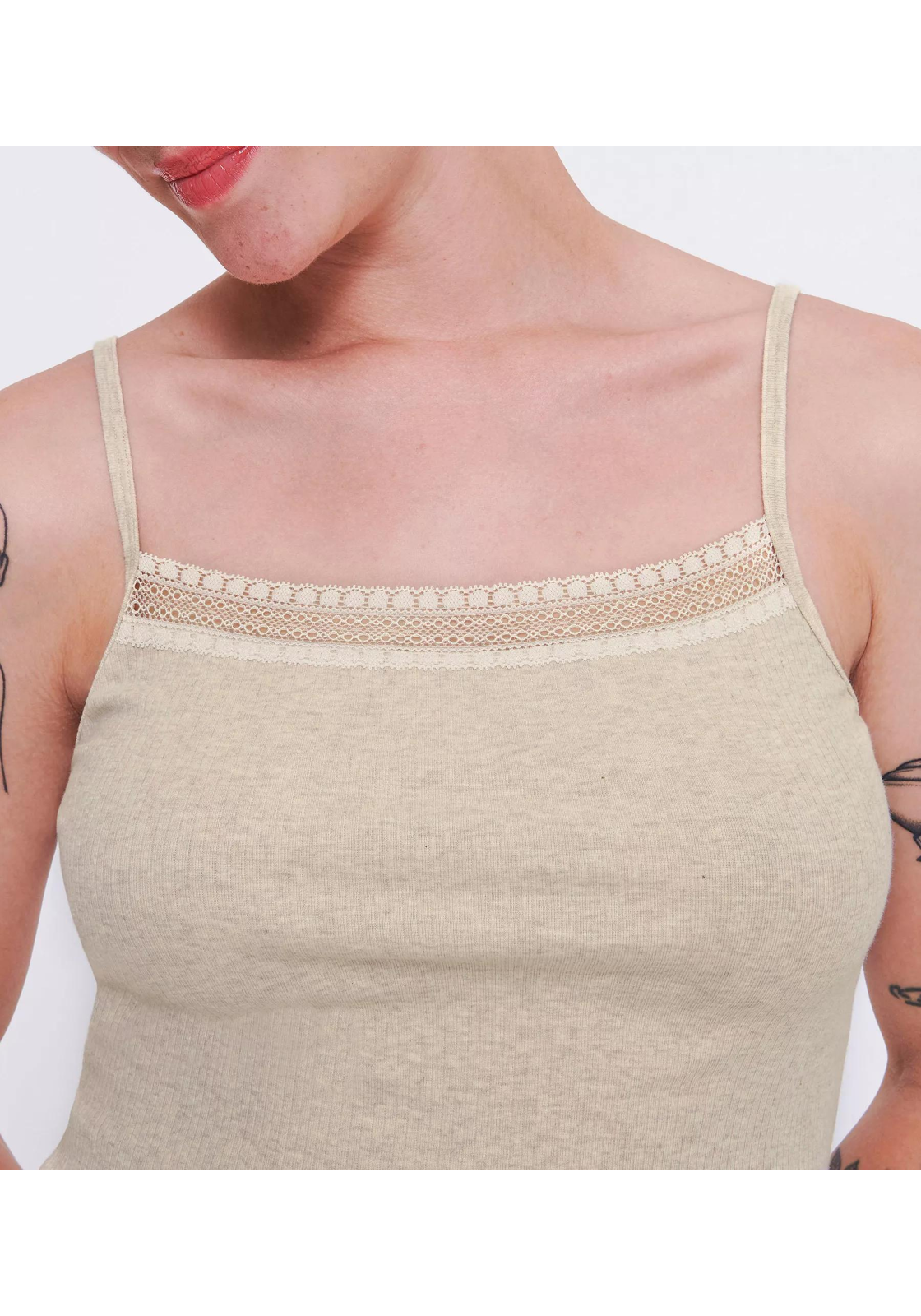 image_6_10217730_M013_4jpgdate-modefied2023-09-14T224 Sloggi Women GO Ribbed Spaghetti Top (1-pack), dames singlet, beige melange