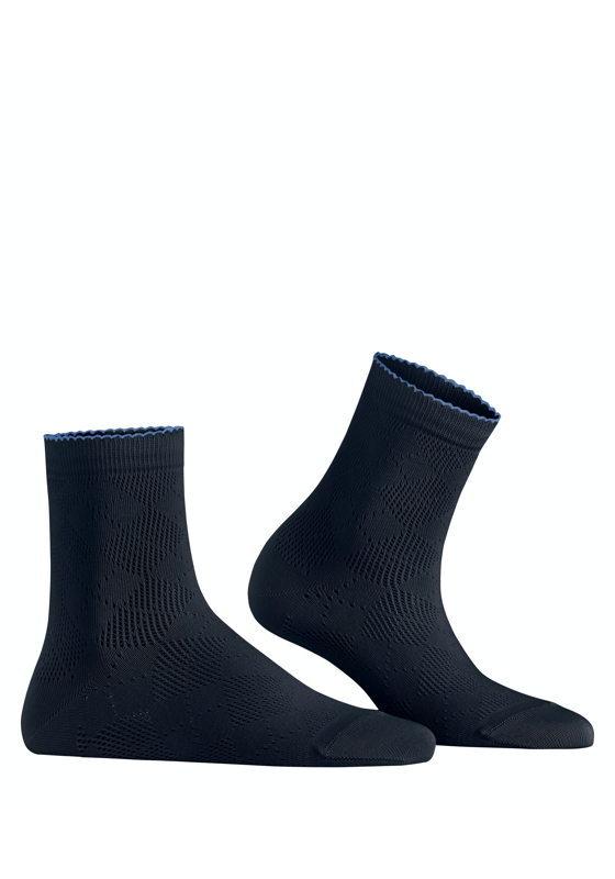 Burlington Chelsea damessokken kort, blauw (marine) Burlington Chelsea damessokken kort, blauw (marine)