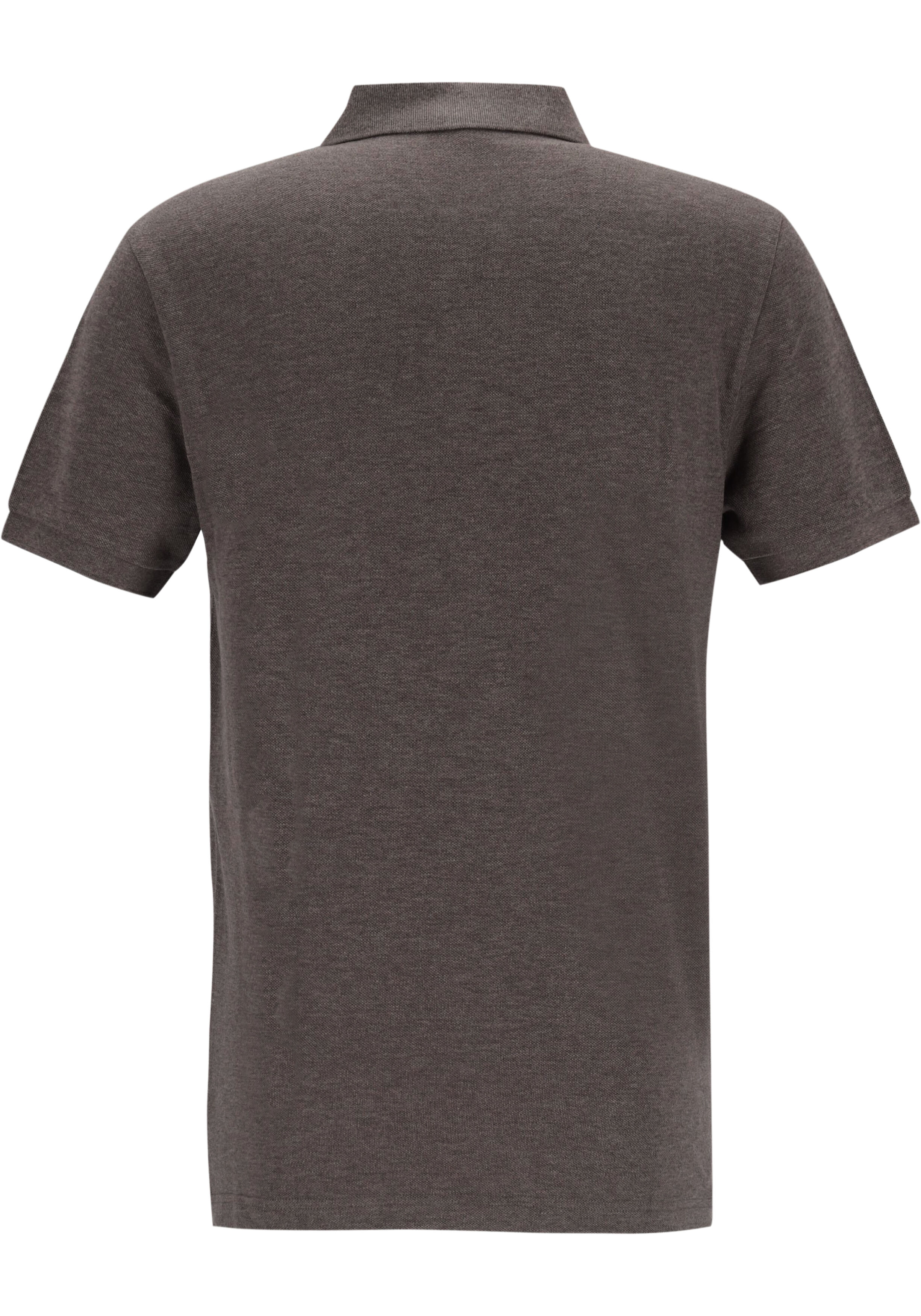 Profuomo slim fit heren polo, bruin