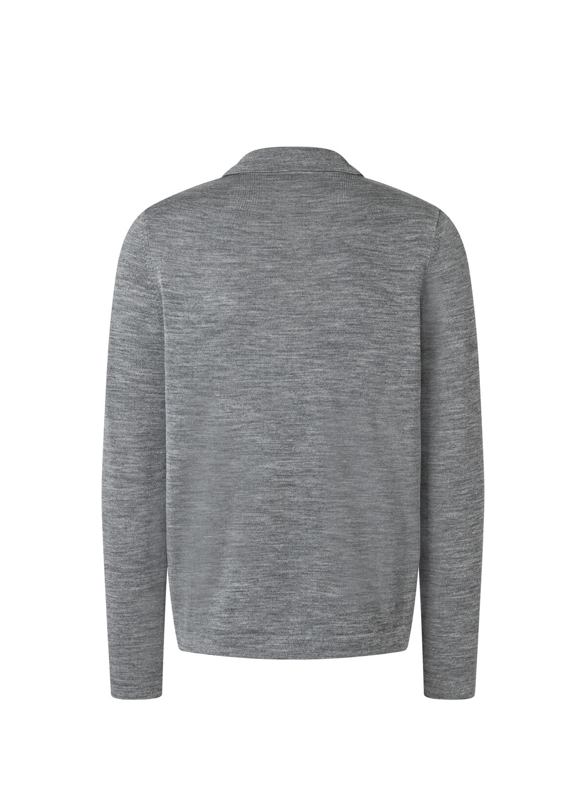 MAERZ Regular Fit heren vest met rits wol, grijs melange