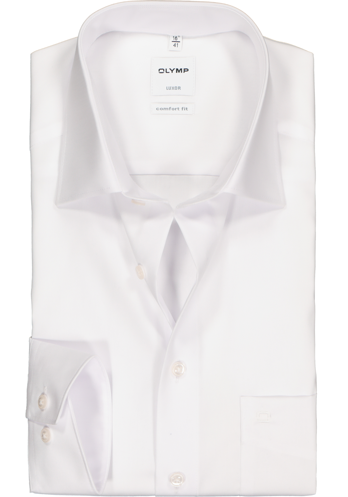 OLYMP Luxor comfort fit overhemd, mouwlengte 7, wit OLYMP Luxor comfort fit overhemd, mouwlengte 7, wit