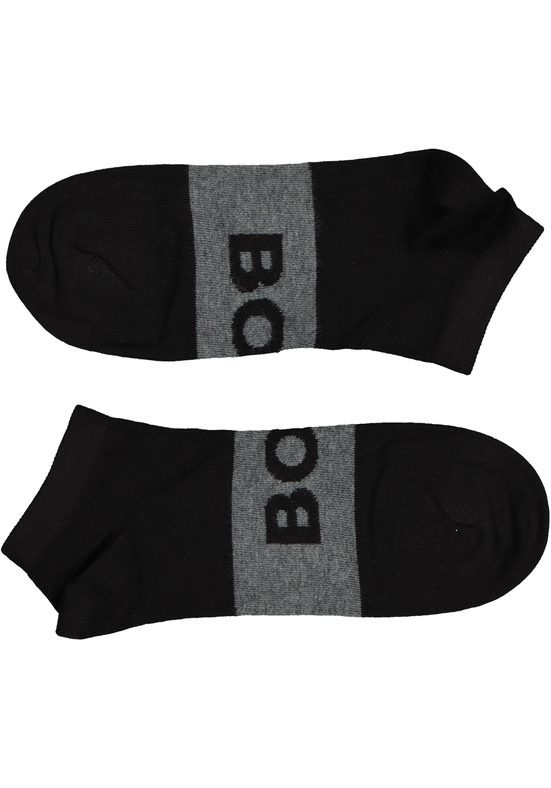 4-4043861437970_hugo_boss_sok_2p_HR BOSS enkelsokken (2-pack), heren sneaker sokken katoen, zwart