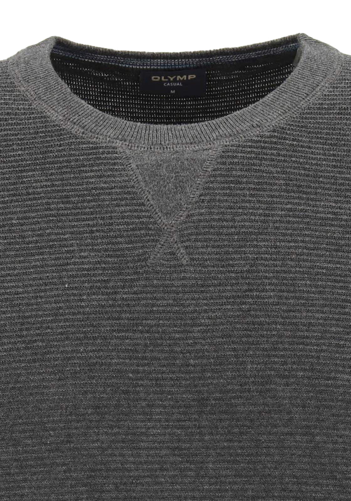 OLYMP Casual modern fit pullover katoen, antraciet OLYMP Casual modern fit pullover katoen, antraciet