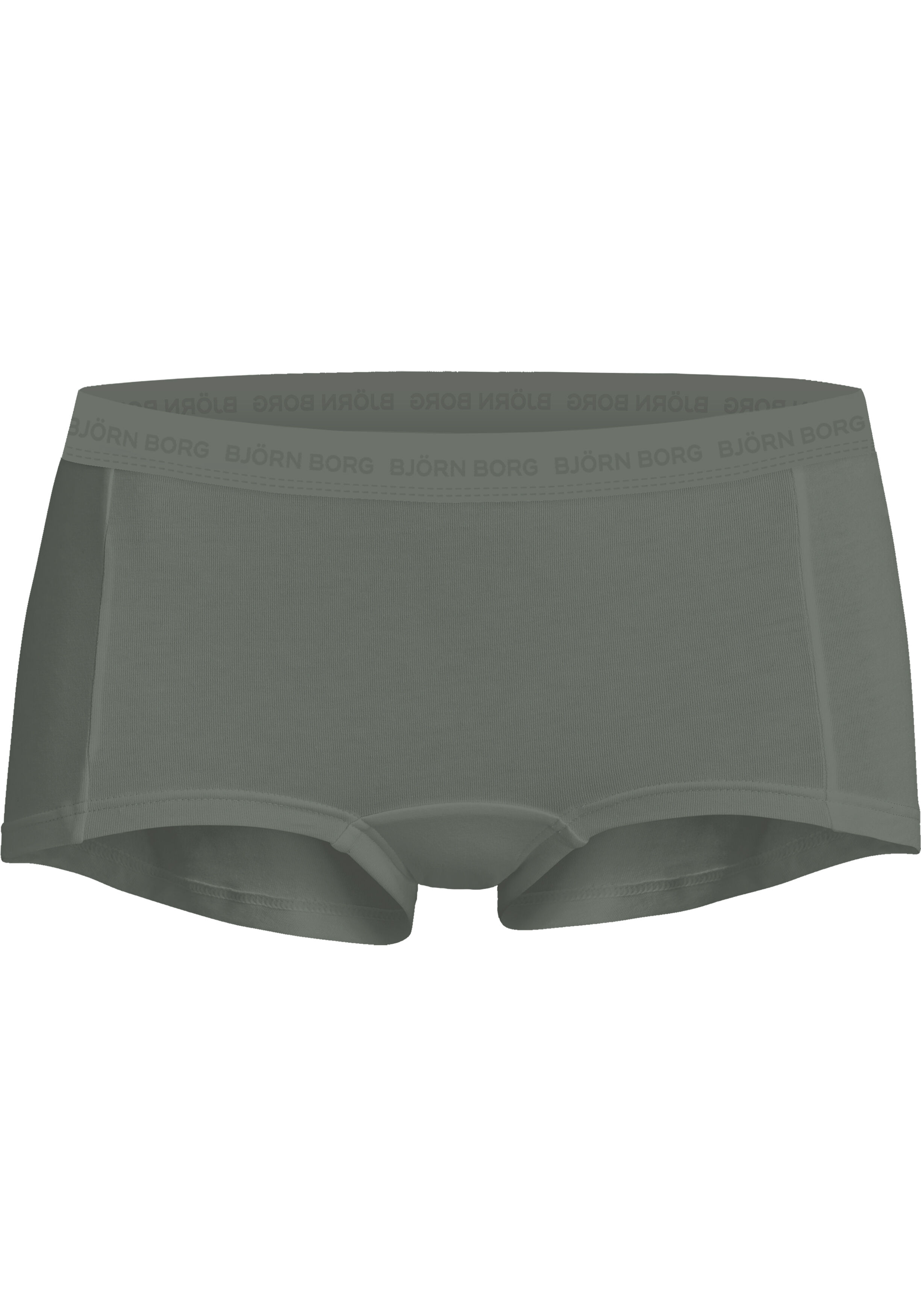 Bjorn Borg dames Core minishorts, boxers korte pijpen (3-pack), grijs, groen, grijs