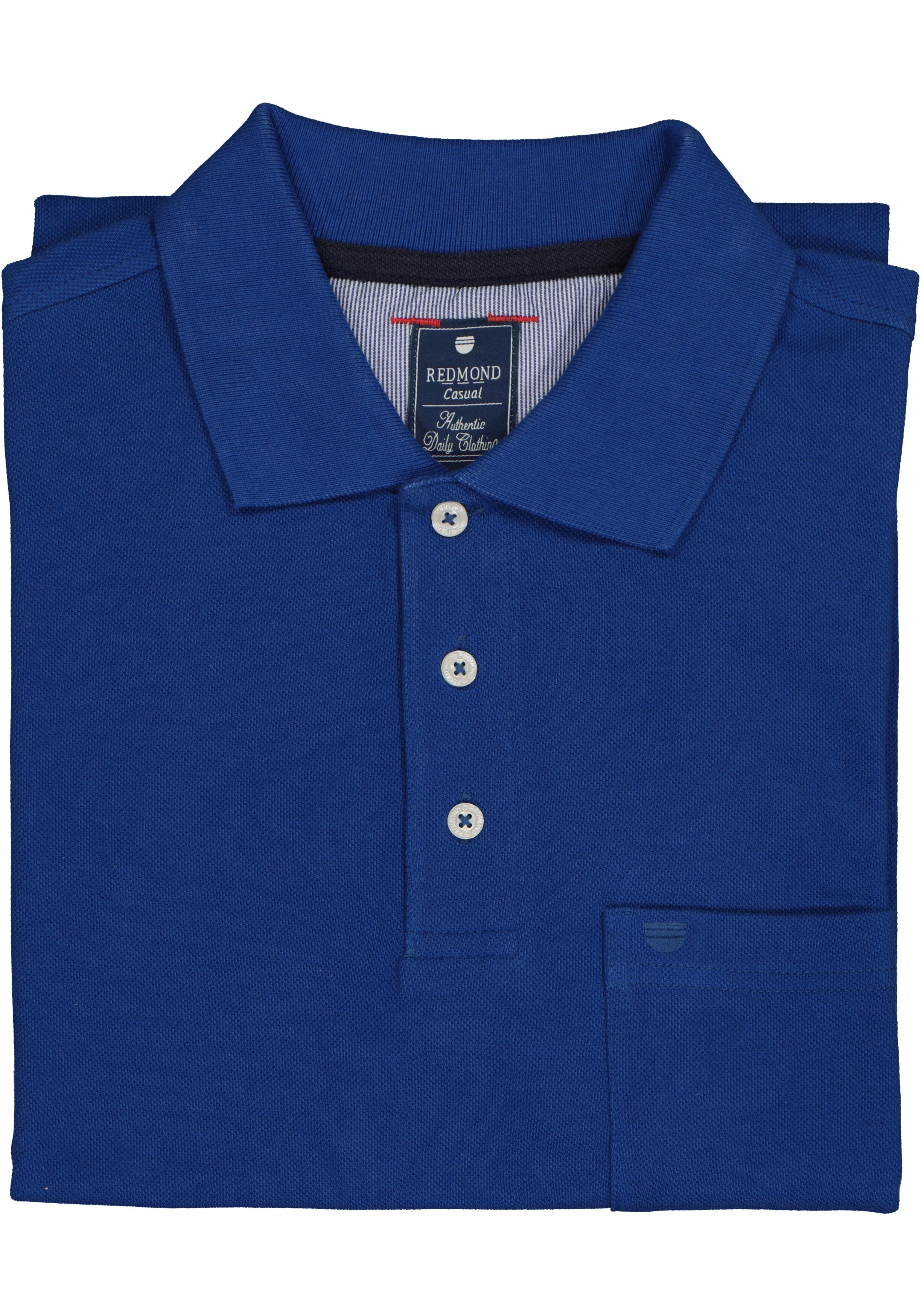 Redmond regular fit poloshirt, kobalt blauw