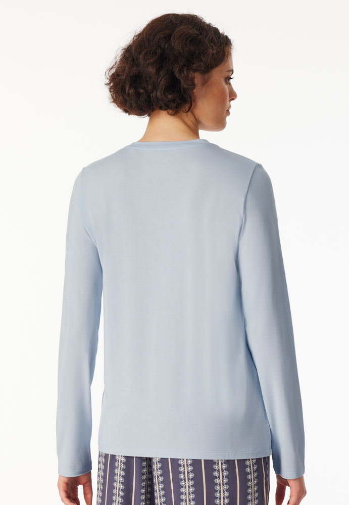 SCHIESSER dames Mix+Relax Shirt 1/1 arm, dames T-shirt lange mouw, lucht