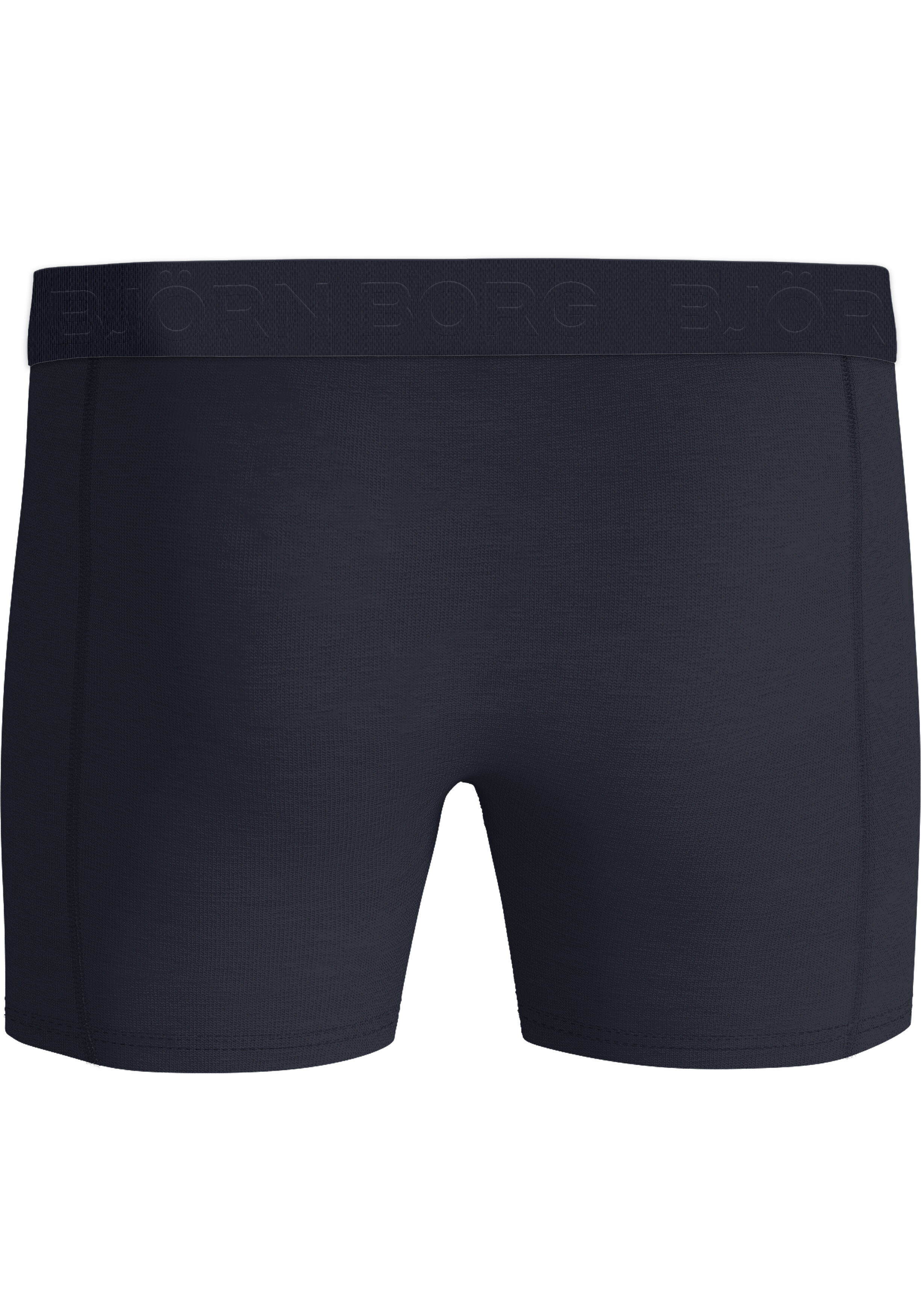 Bjorn Borg Cotton Stretch boxers, heren boxers normale lengte (7-pack), zwart, donkerblauw, kobalt en kobalt met wit dessin