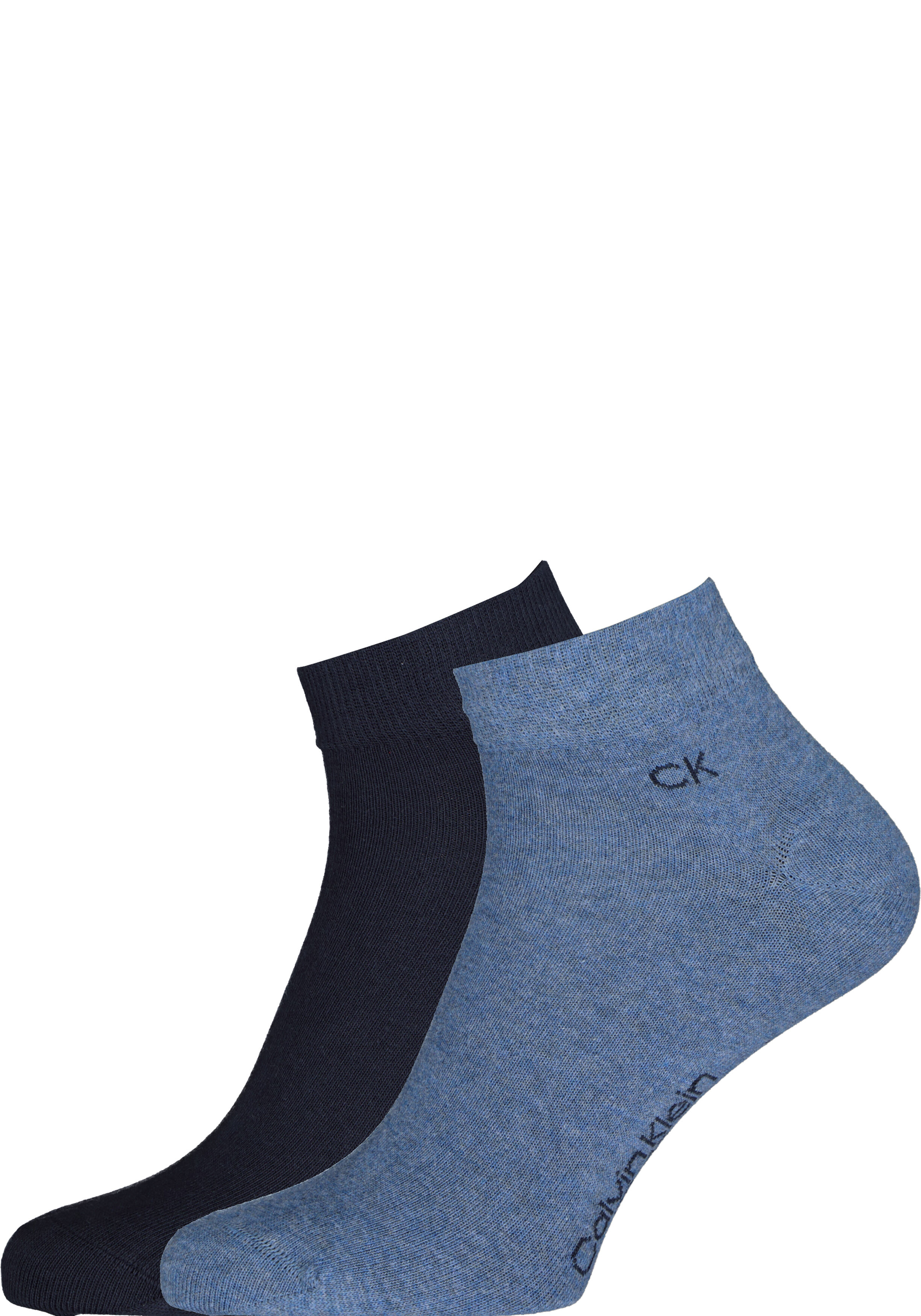 Calvin Klein herensokken Simon (2-pack), hoge enkelsokken, denim en donkerblauw