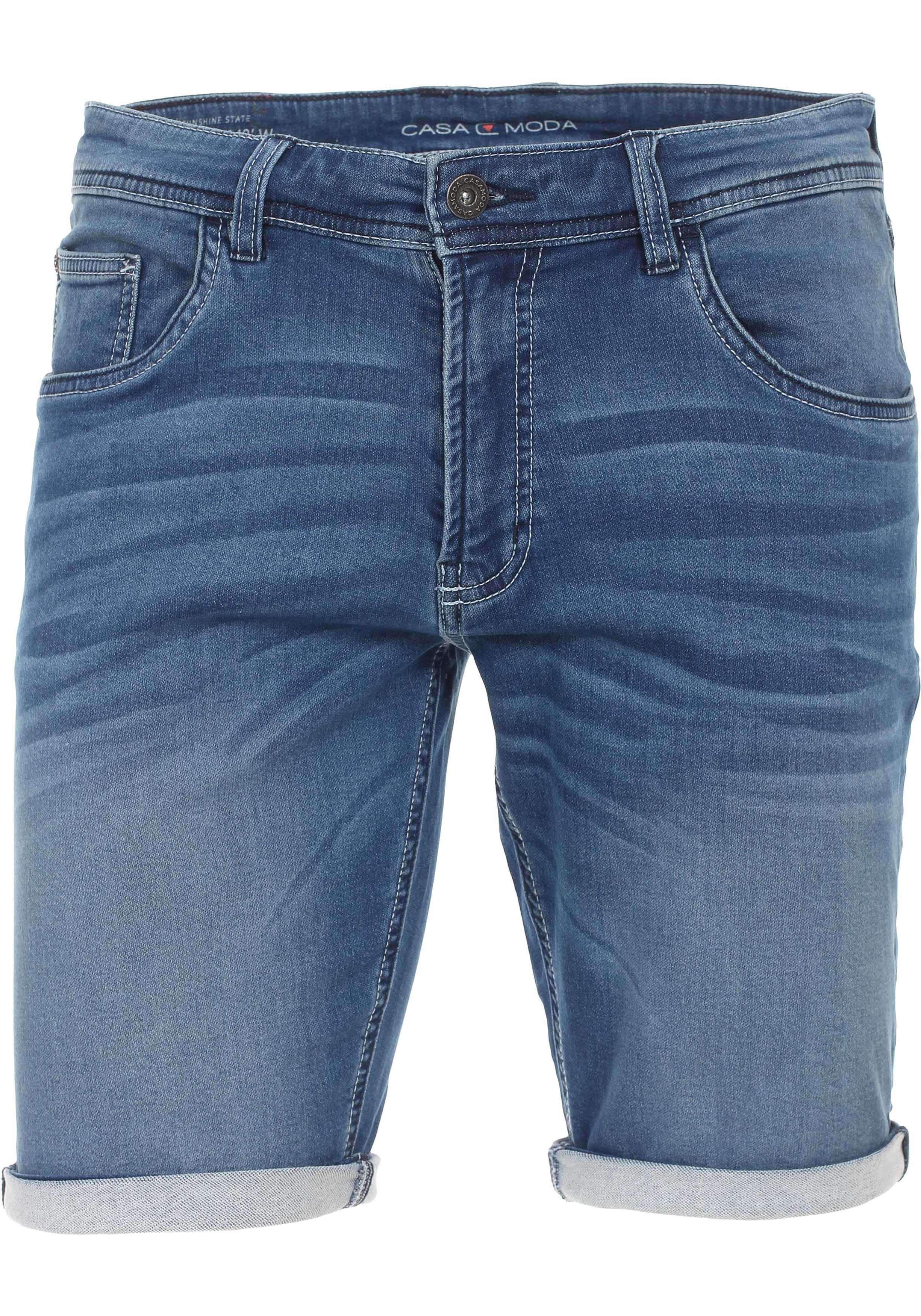 CASA MODA shorts STEVE, heren 5-pocket korte broek, blauw