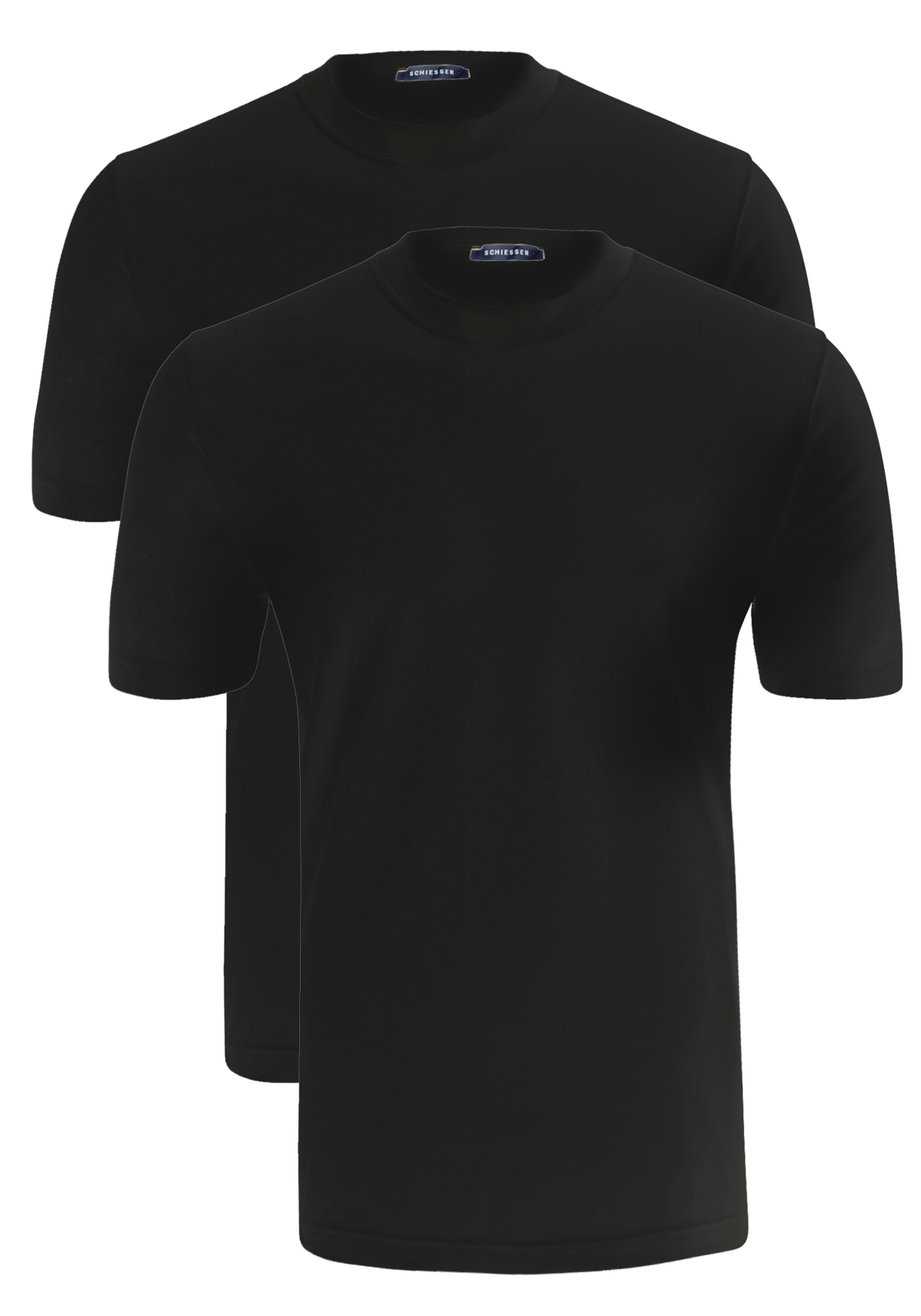 schiesser_ondergoed208150000 SCHIESSER American T-shirts (2-pack), O-hals, zwart