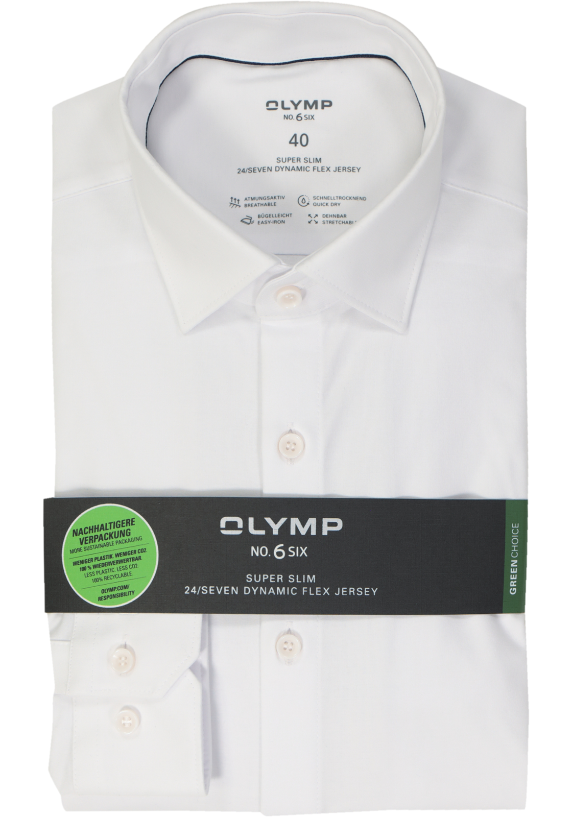 OLYMP No. Six 24/Seven super slim fit overhemd, tricot, wit OLYMP No. Six 24/Seven super slim fit overhemd, tricot, wit