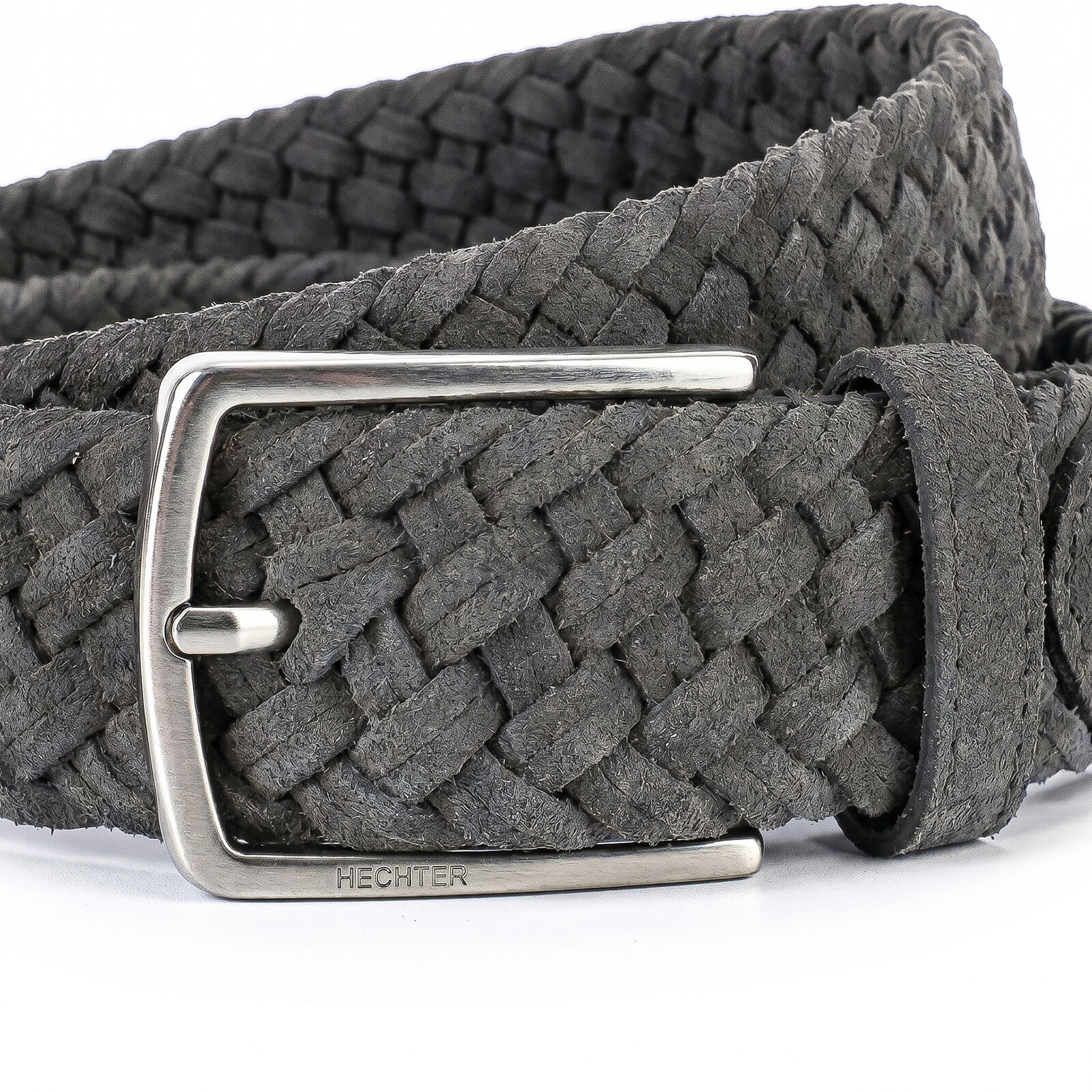 HECHTER leren heren riem, grijs