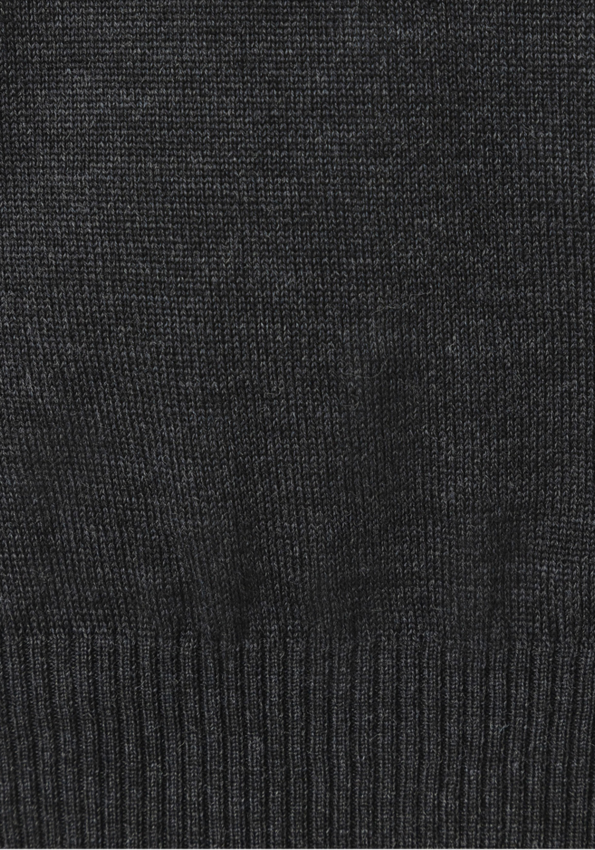 MAERZ Classic Fit heren trui met V-hals wol, antraciet grijs