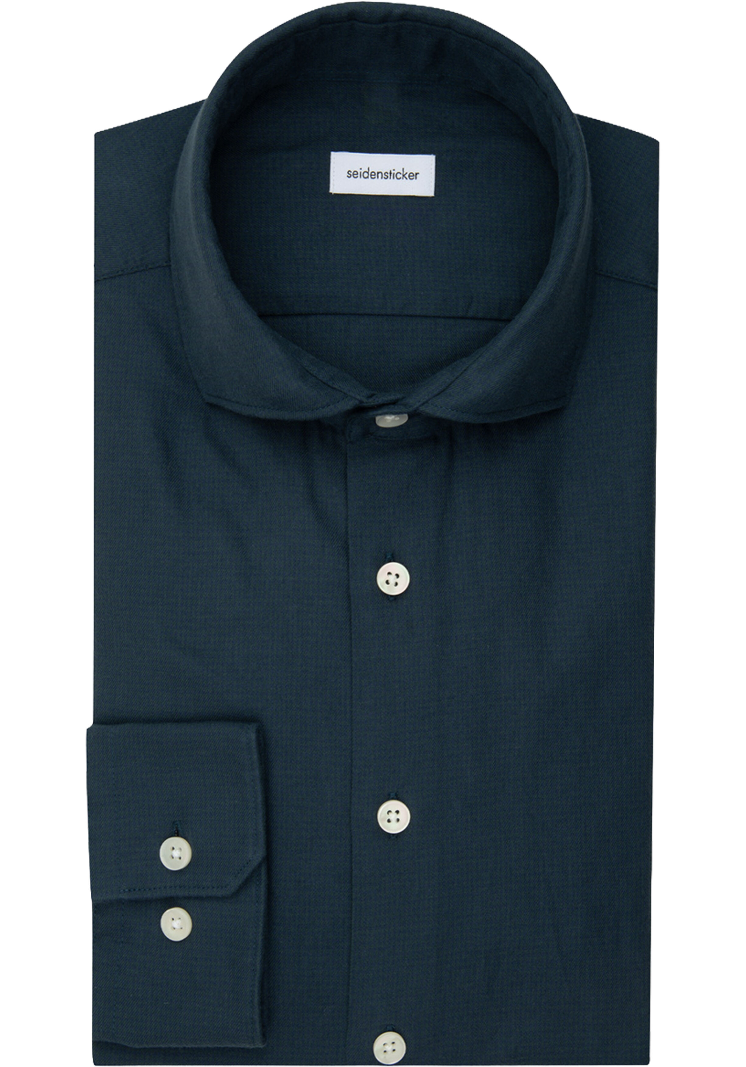 Seidensticker slim fit overhemd, popeline, blauw geruit