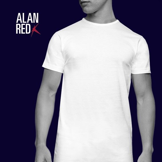 ALAN RED T-shirt Derby (2-pack), O-hals, zwart