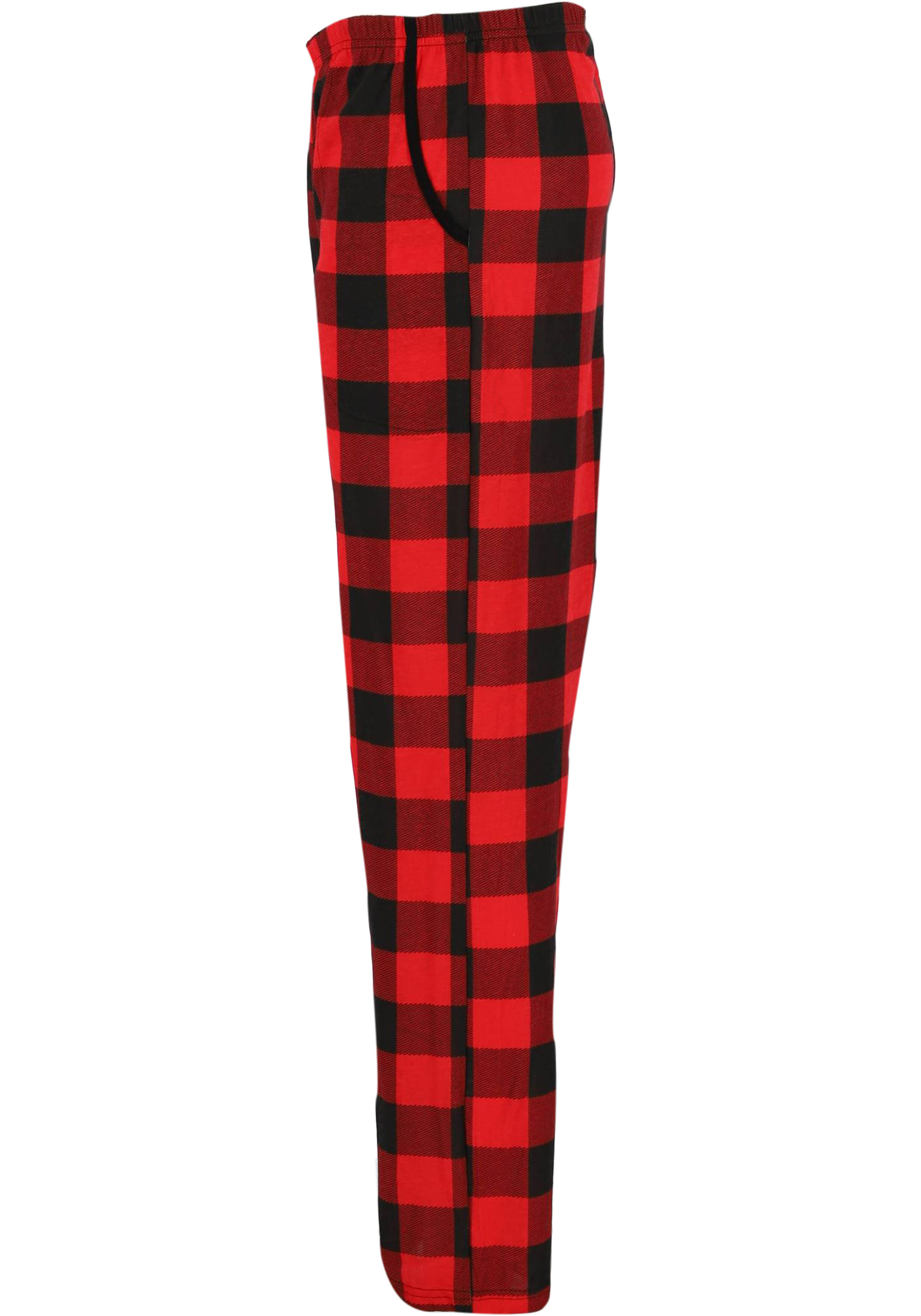 Kerst Pyjama, heren pyjama set, zwart met geruite broek