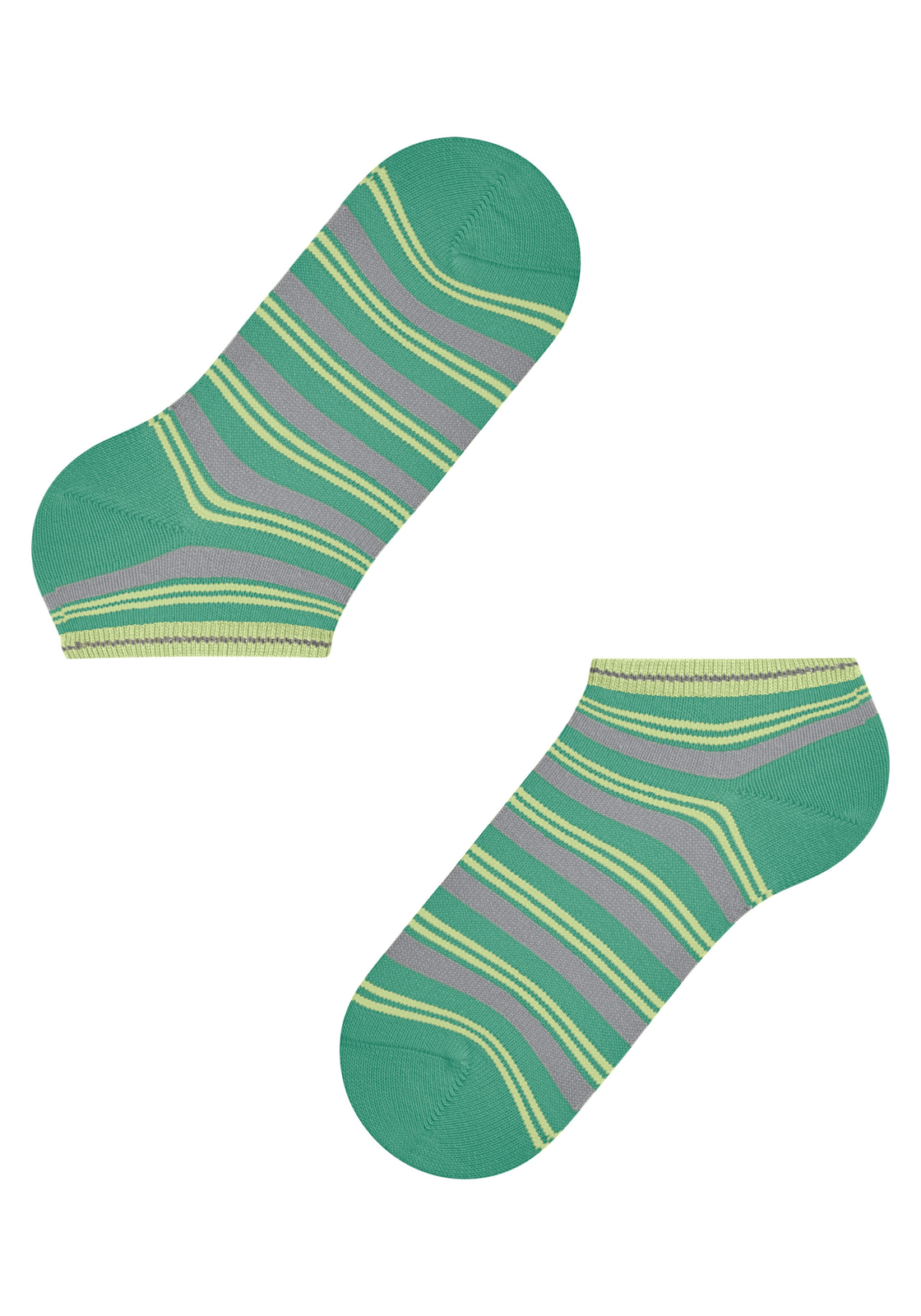 FALKE Smart Stripe dames sneakersokken, groen (oceangreen) FALKE Smart Stripe dames sneakersokken, groen (oceangreen)