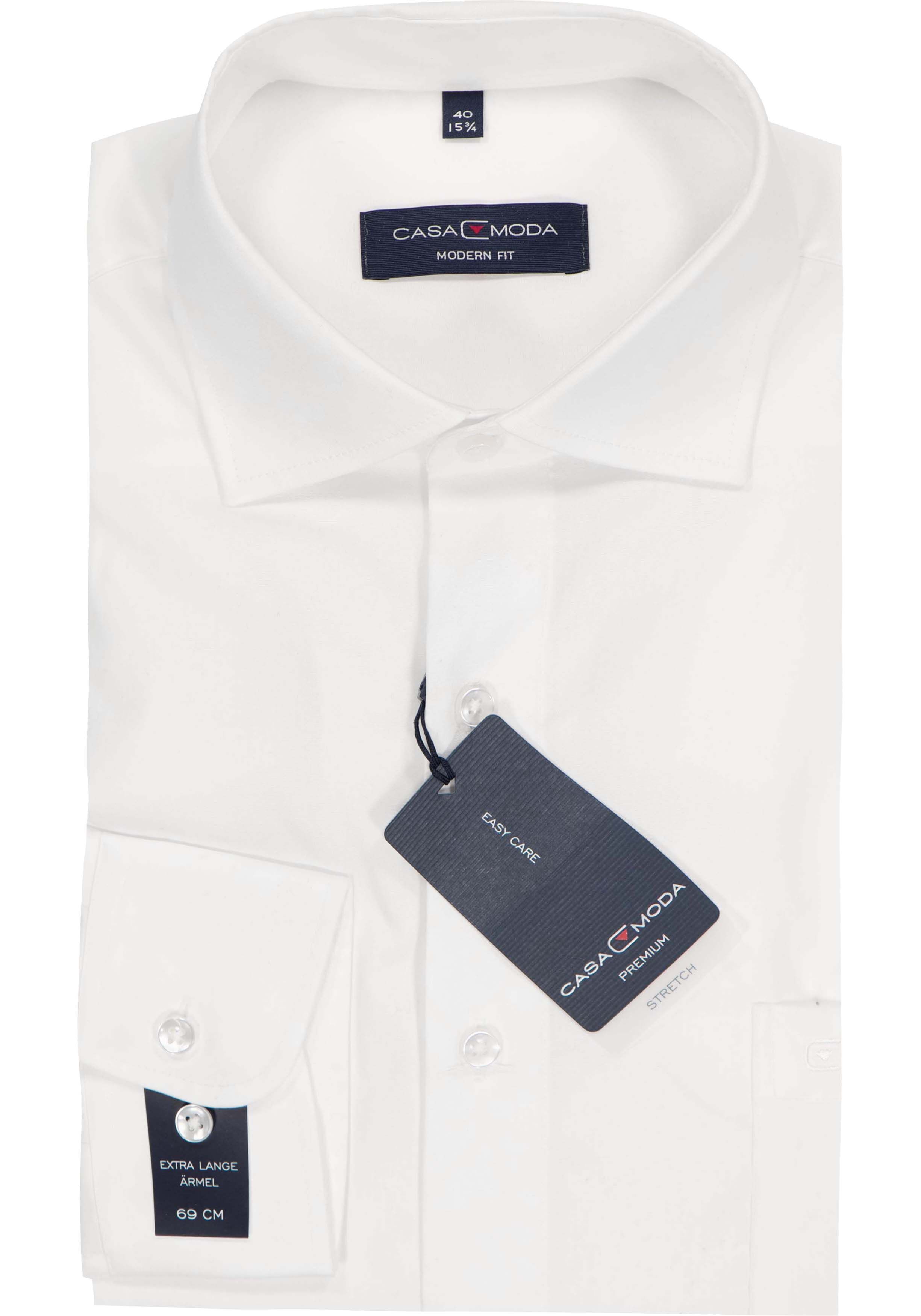 CASA MODA modern fit overhemd, mouwlengte 7, wit 