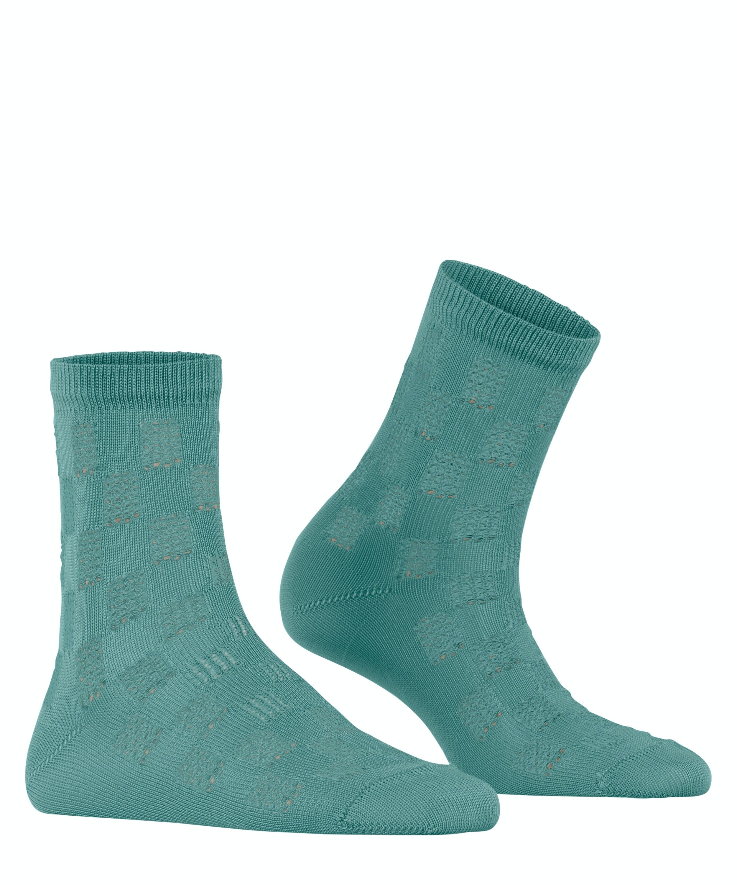 FALKE Purity damessokken kort, blauw (lake)