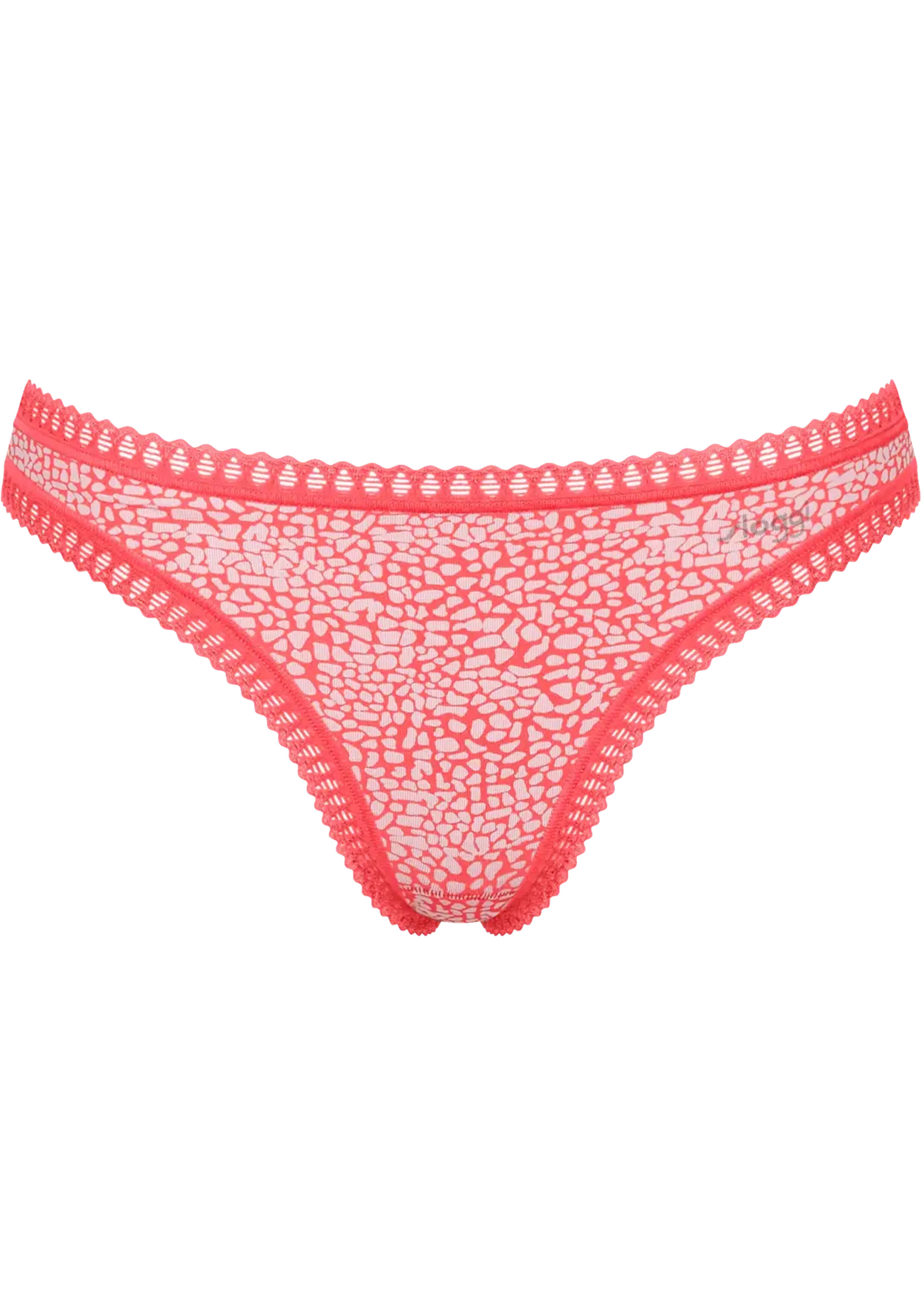 Sloggi Women GO Crush String (3-pack), dames string, geel, oranjerood, print
