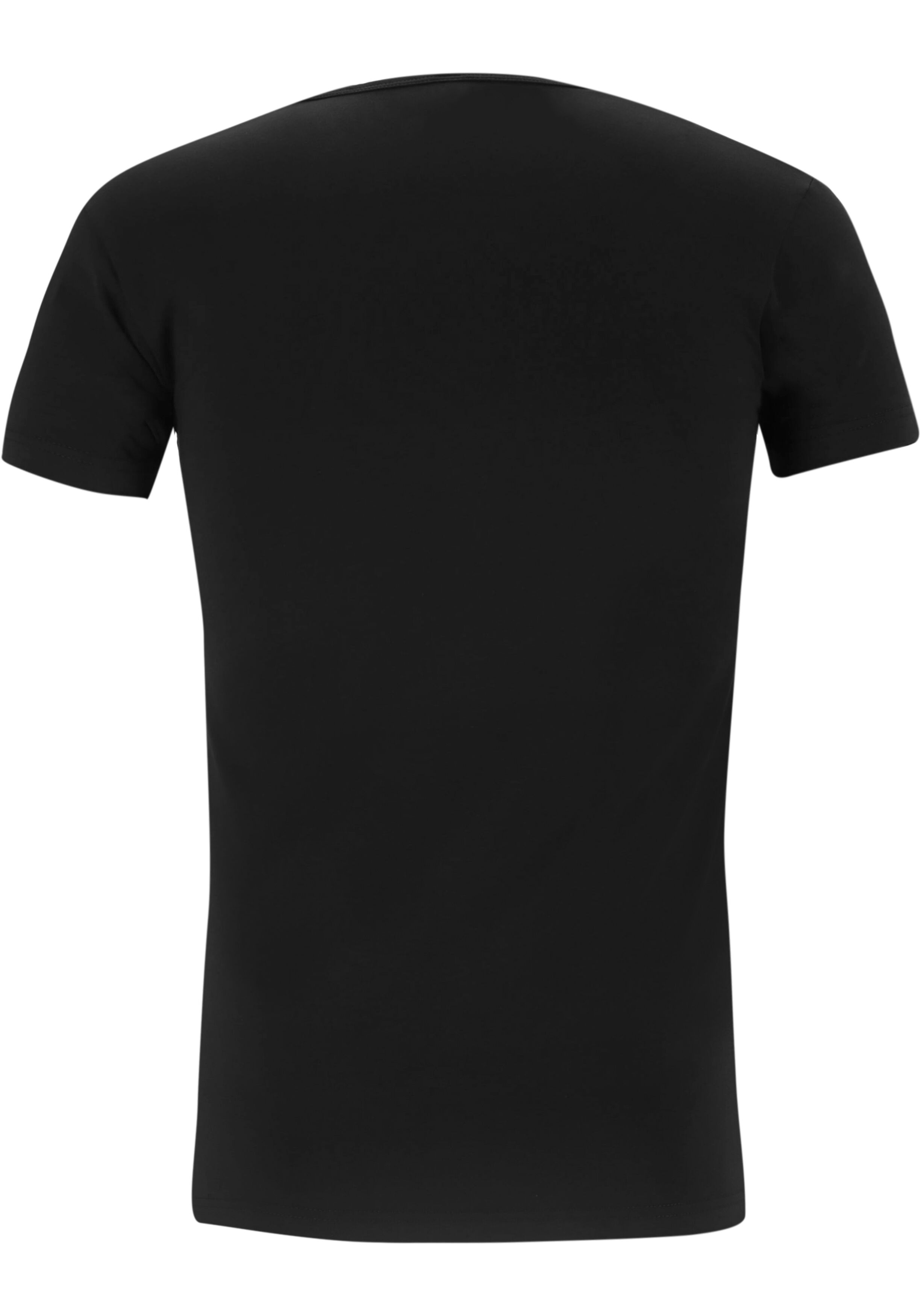 ALAN RED T-shirts Oklahoma (2-pack), V-hals stretch, zwart 